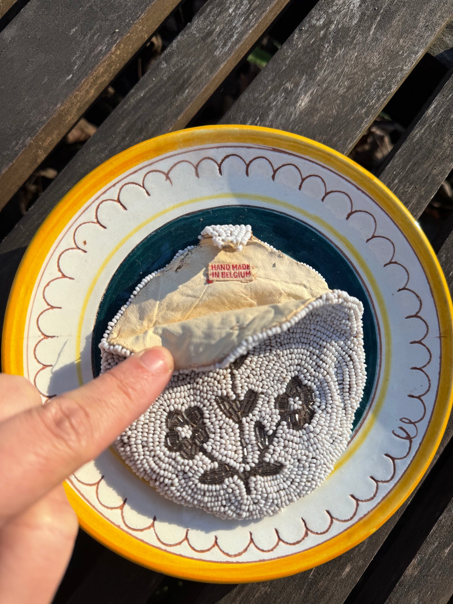 1940s Belgian Beaded Belt Pouch