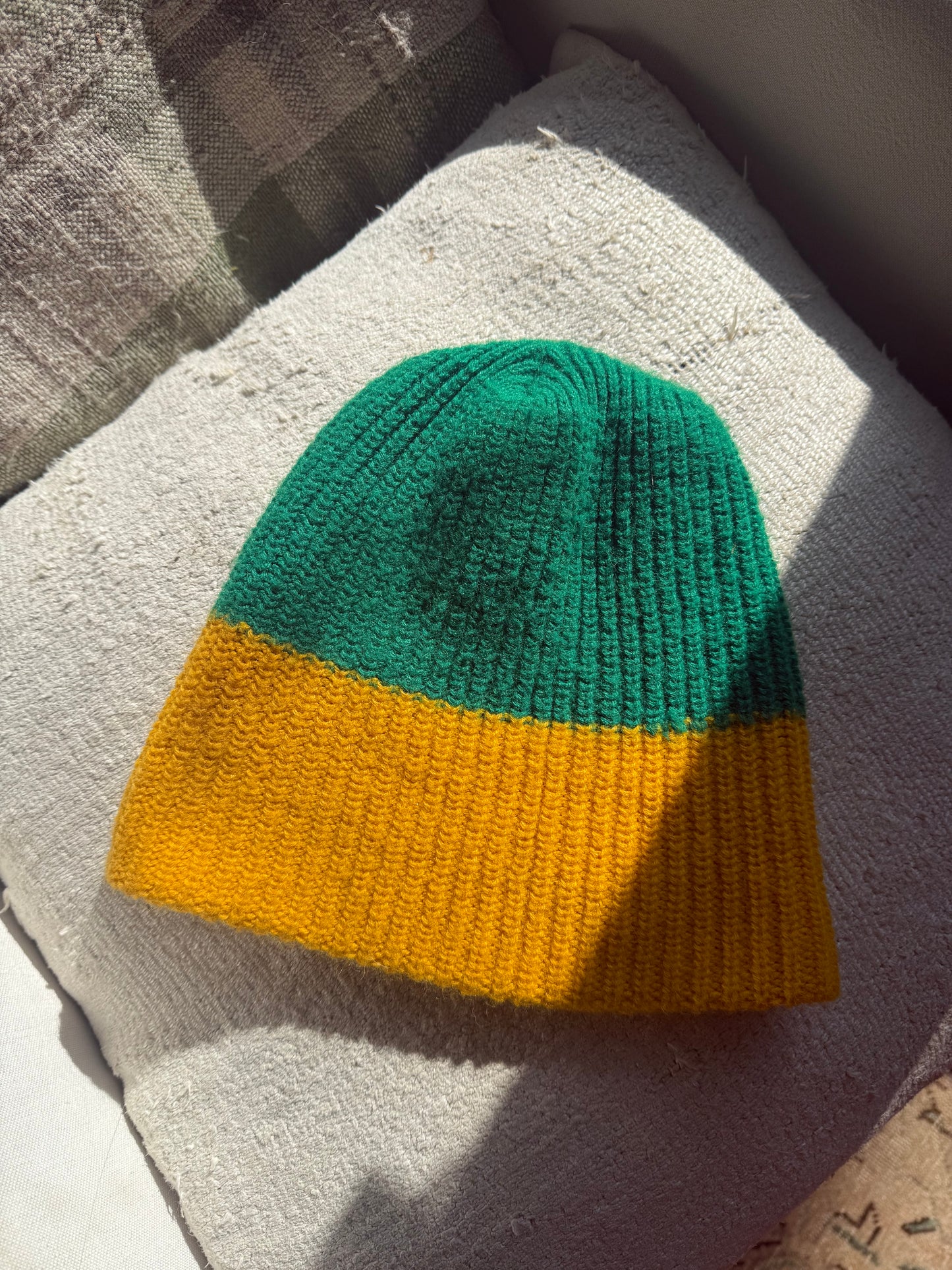 60's Knit Colorblock Adult Beanie