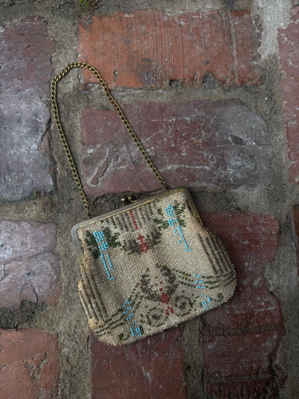 Antique Hand Beaded Purse