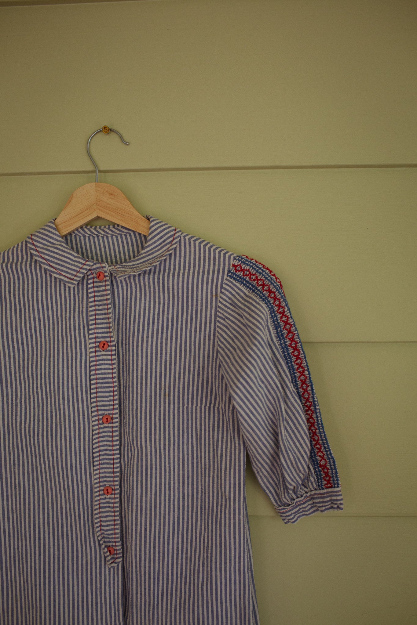 1970's Seersucker Girls Dress