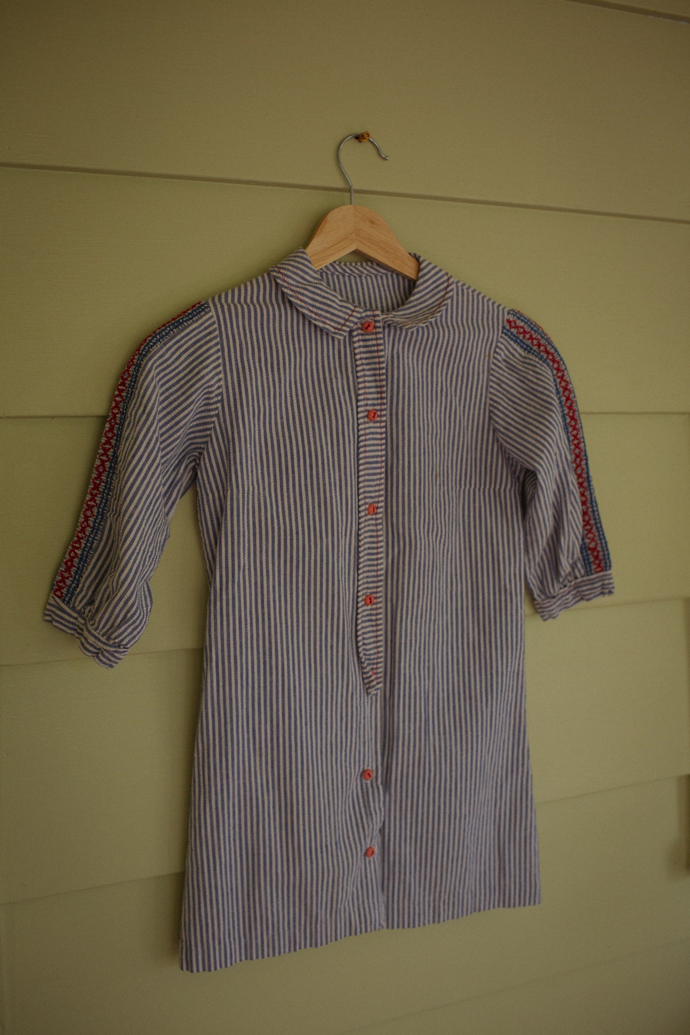 1970's Seersucker Girls Dress