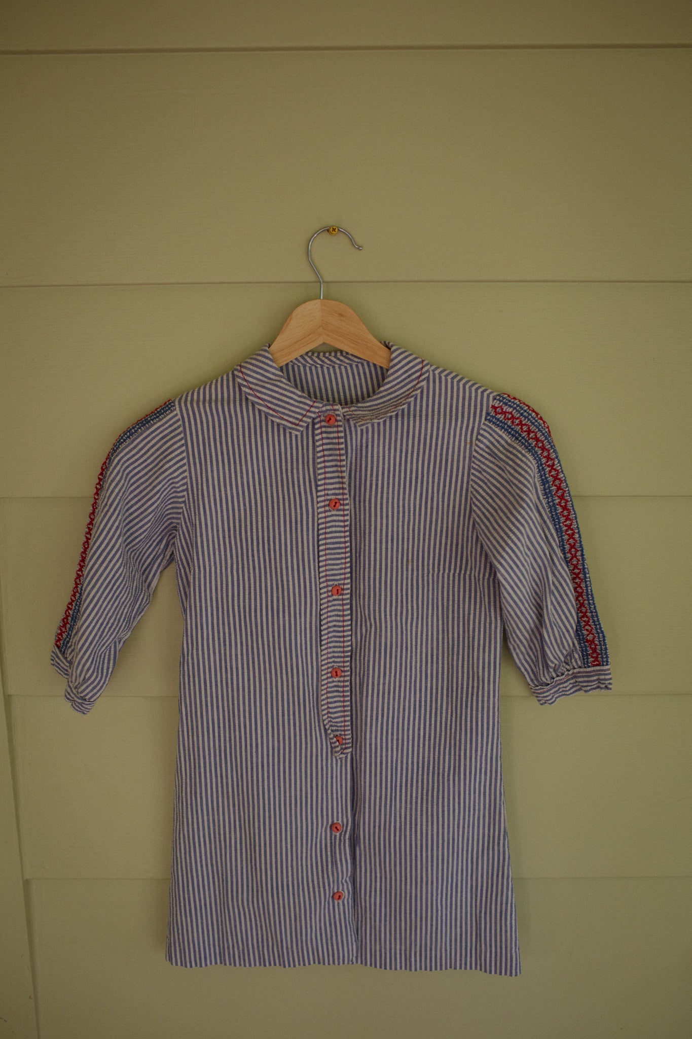 1970's Seersucker Girls Dress