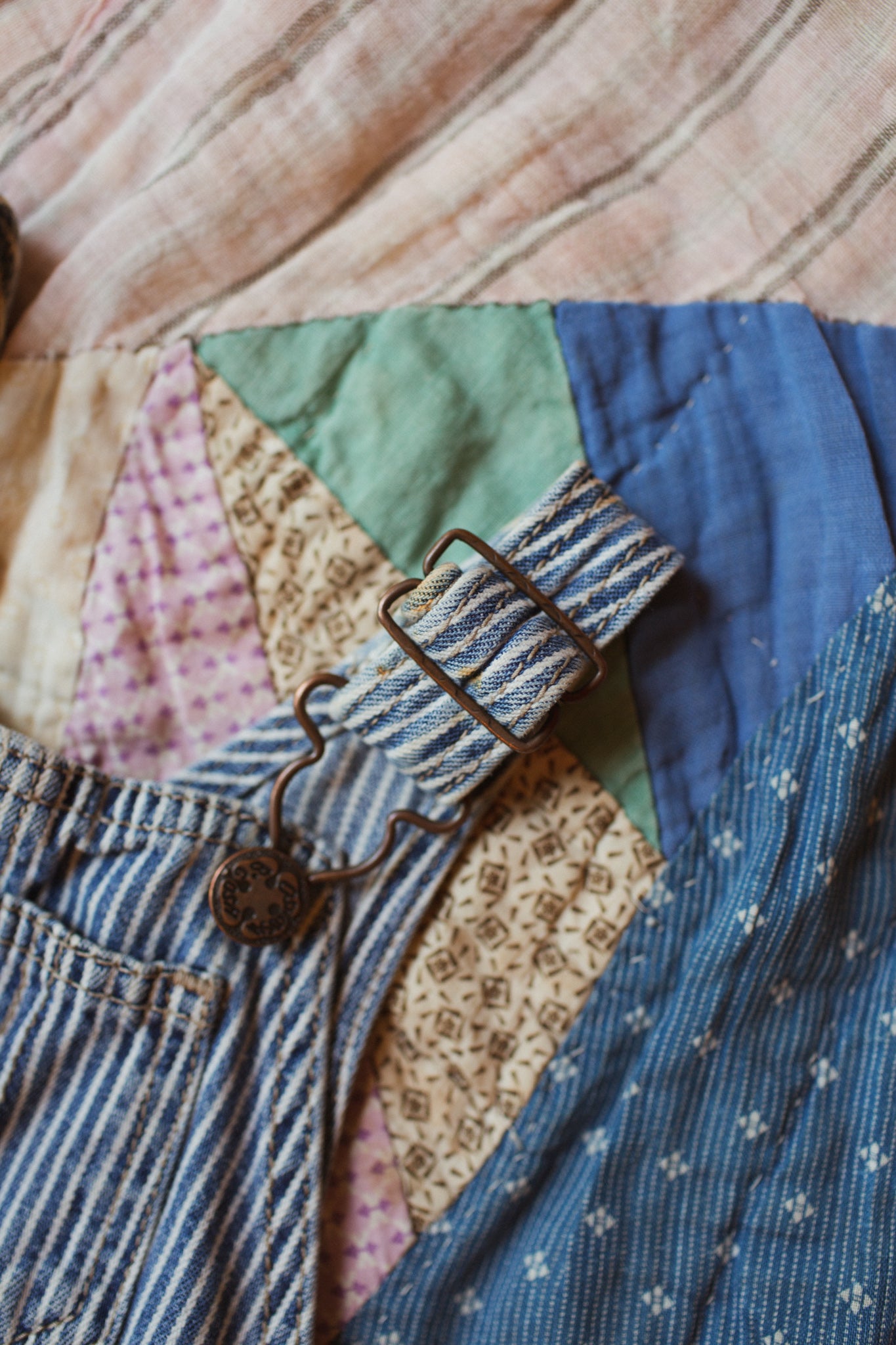 90's Oshkosh Striped Overalls