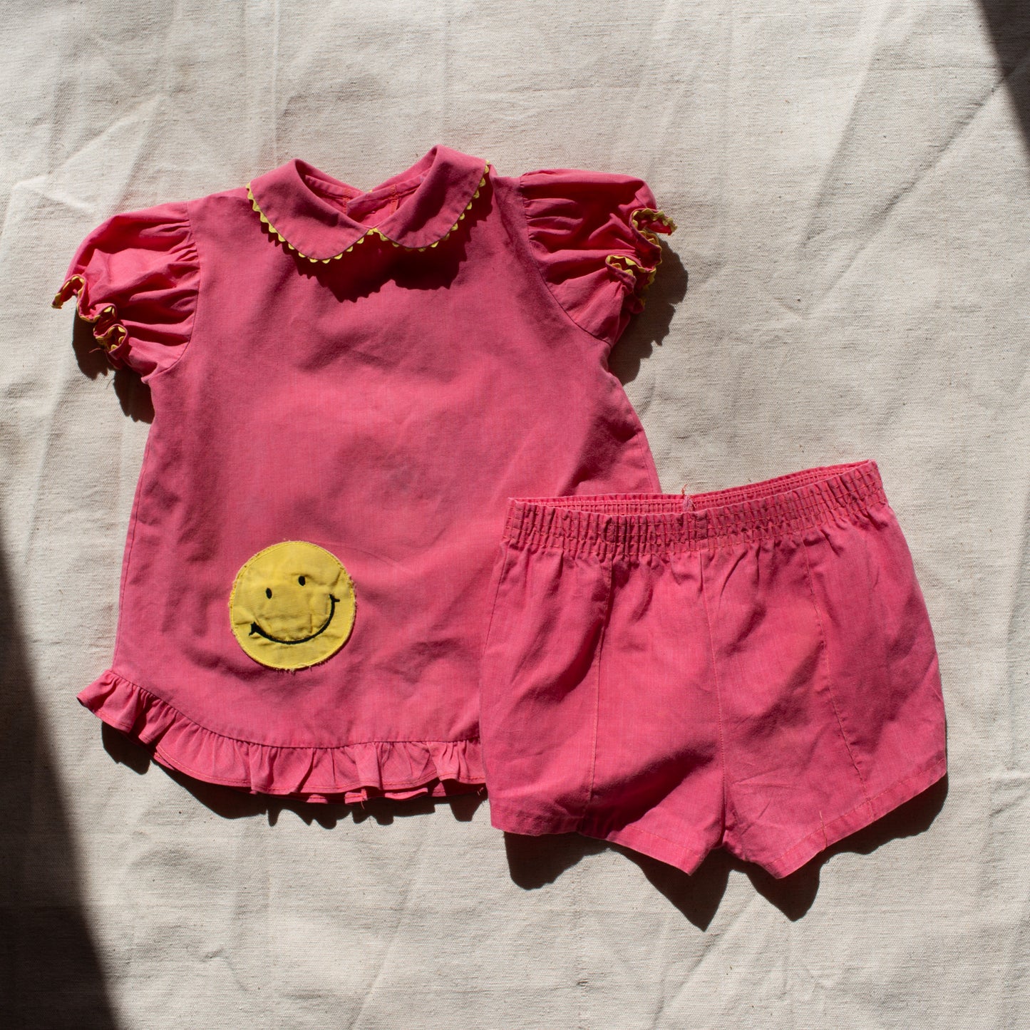 Vintage Smiley Toddler Girls Set