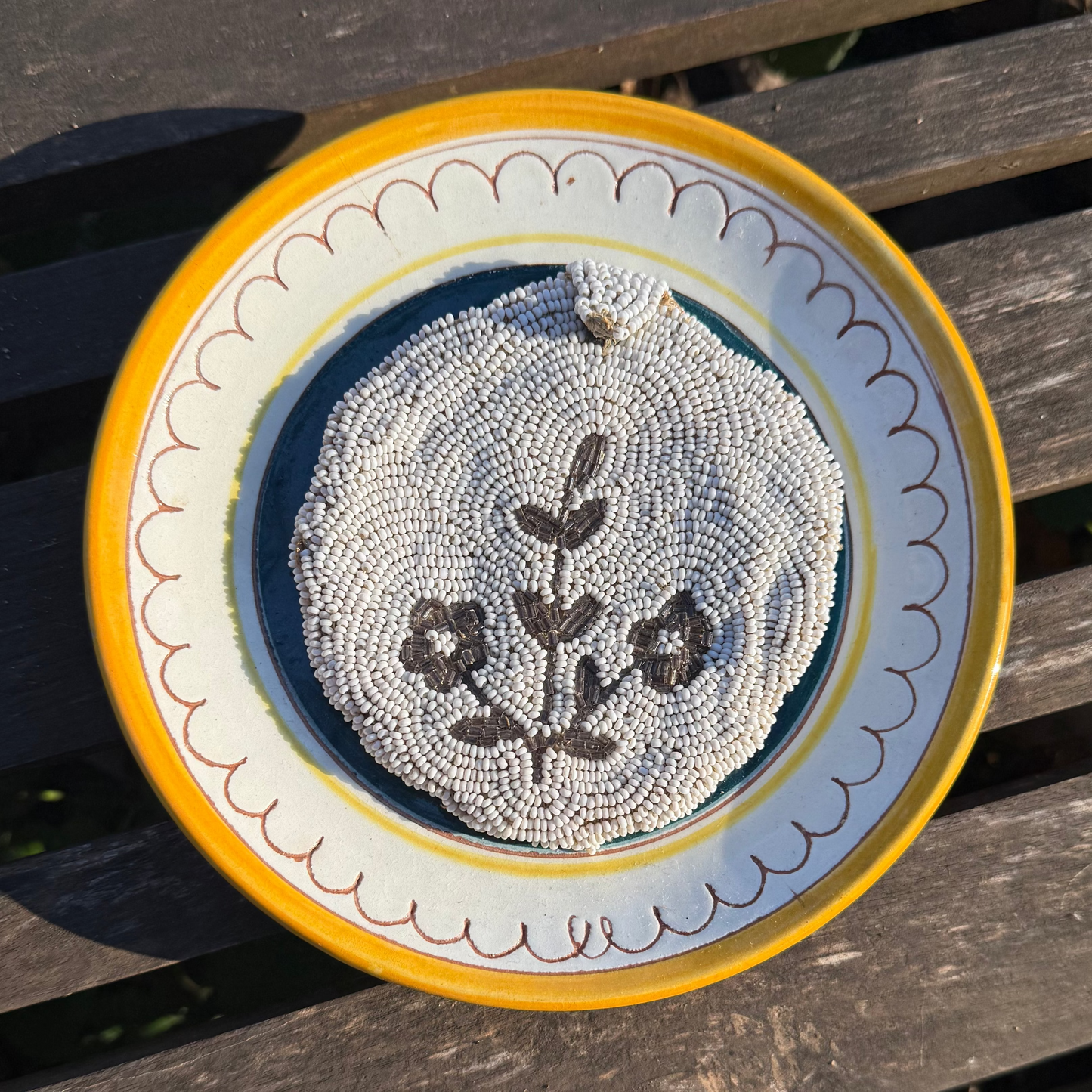 1940s Belgian Beaded Belt Pouch