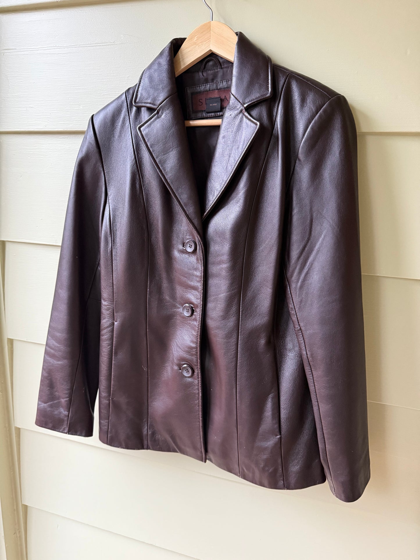 90's Brown Leather Jacket