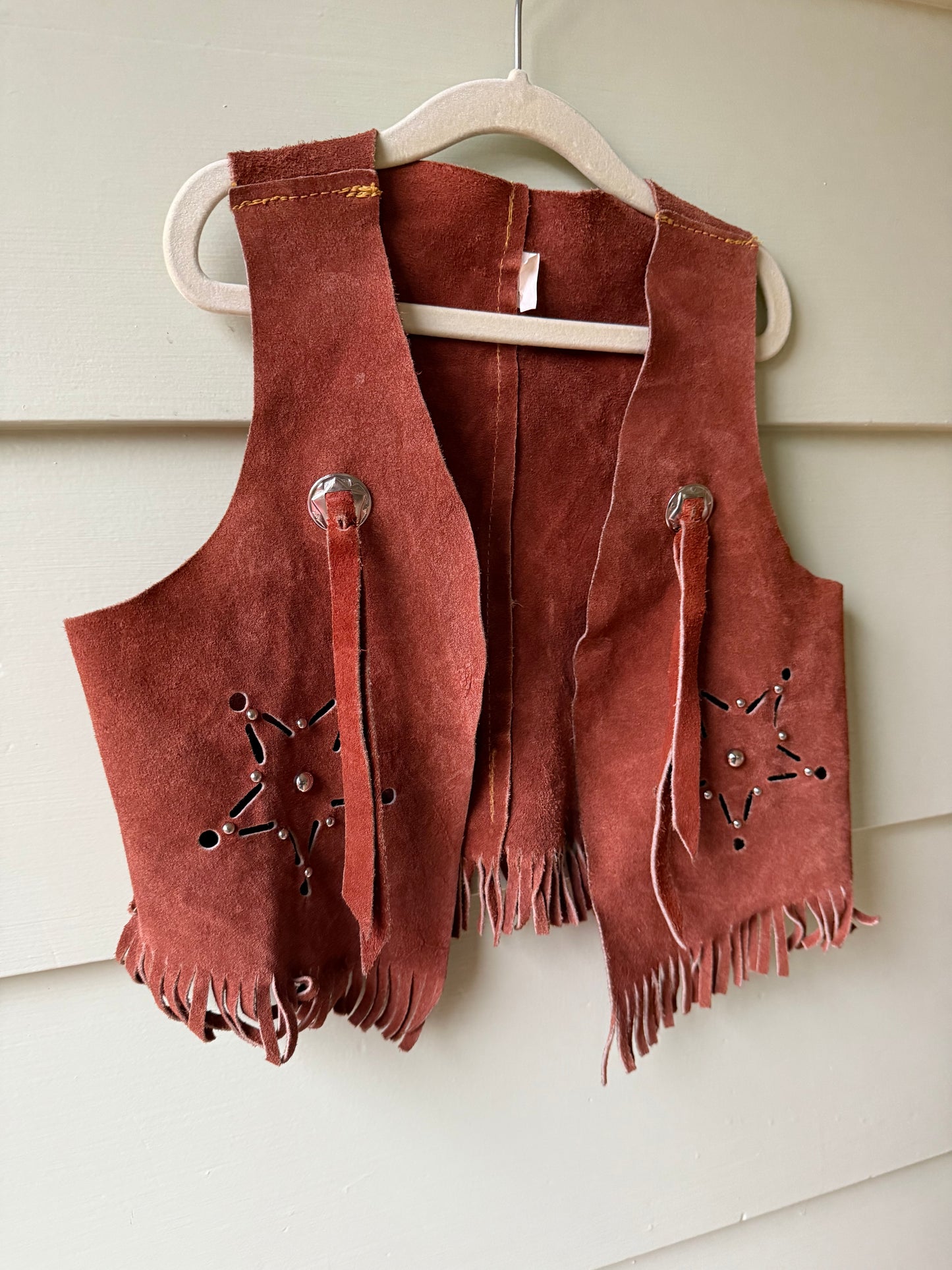 70's Kids Suede Tassle Vest