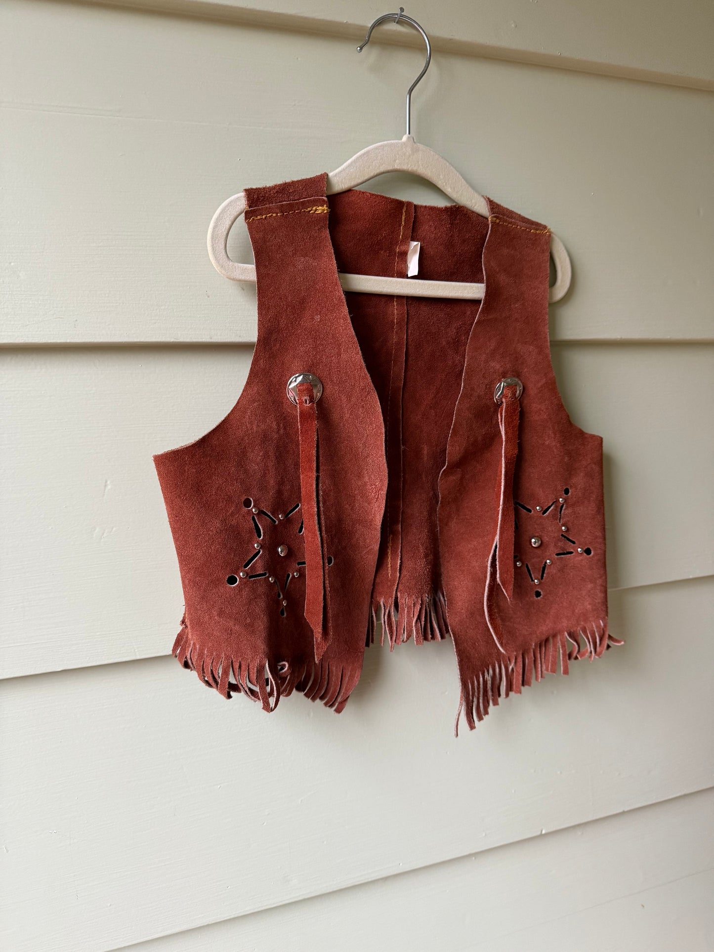 70's Kids Suede Tassle Vest