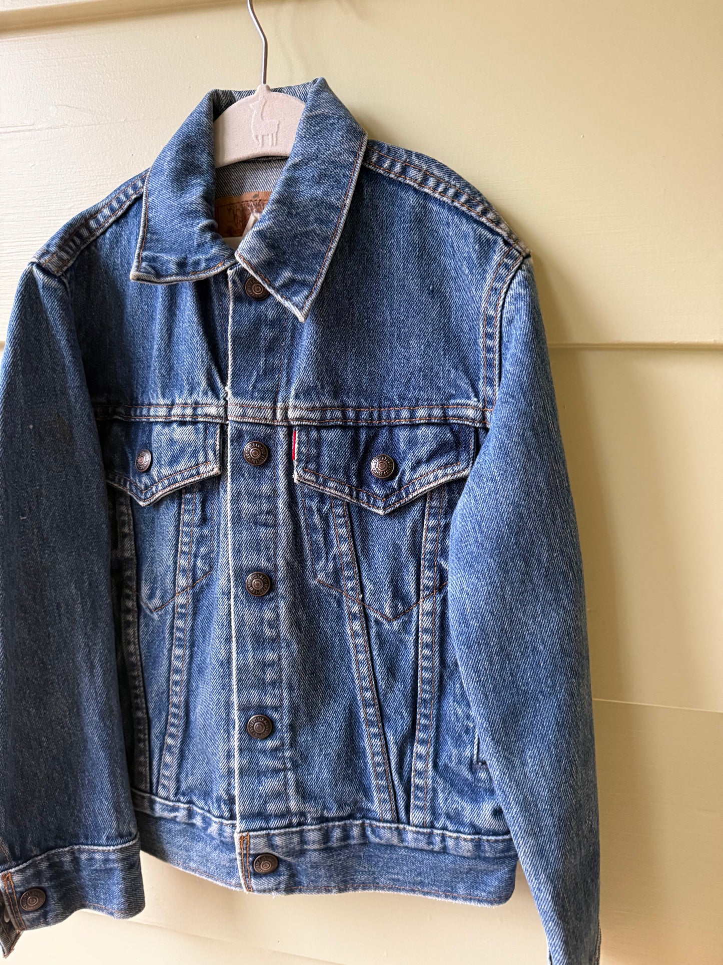 90's Kids Denim Jacket (Size 7)