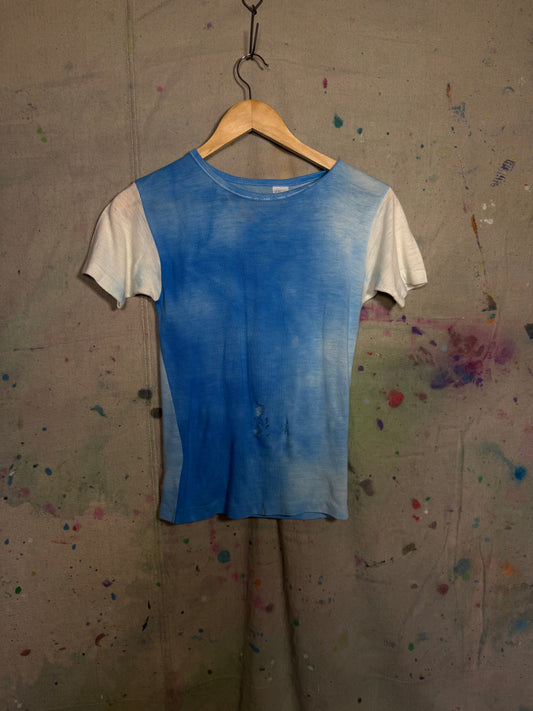 1960's Hand-Dyed Sky Fade Baby Tee