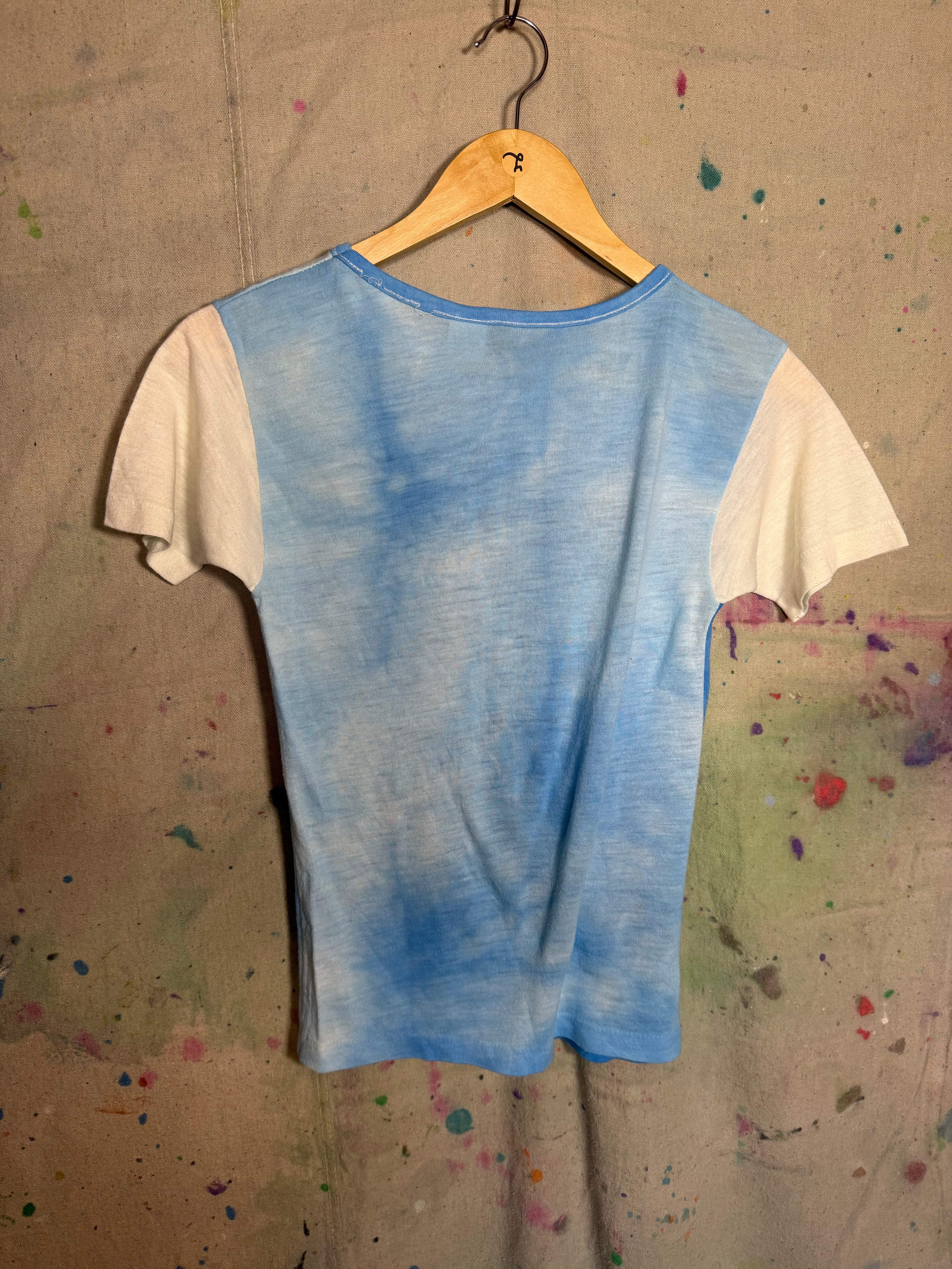 1960's Hand-Dyed Sky Fade Baby Tee