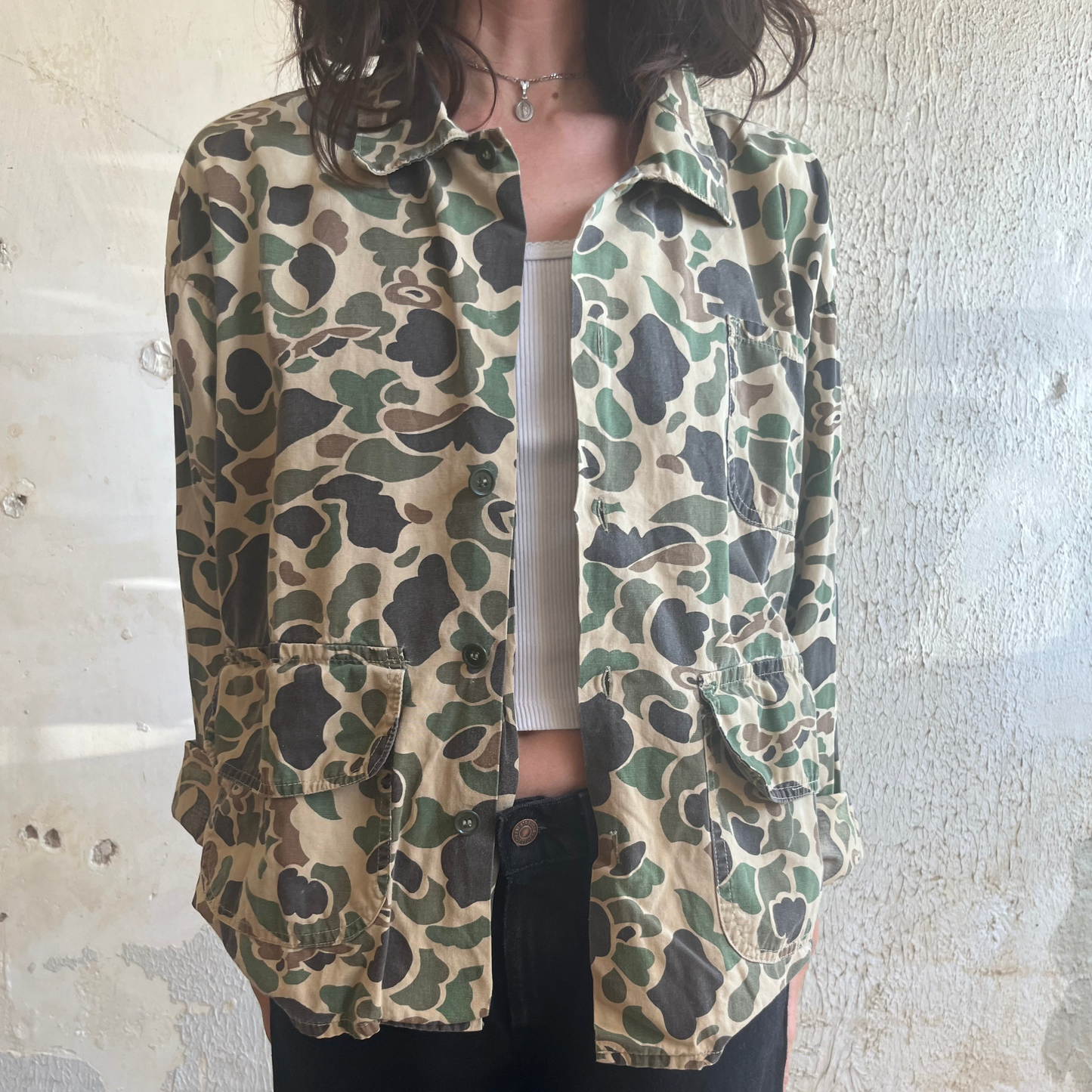 1980's Woodland Camo Button Down