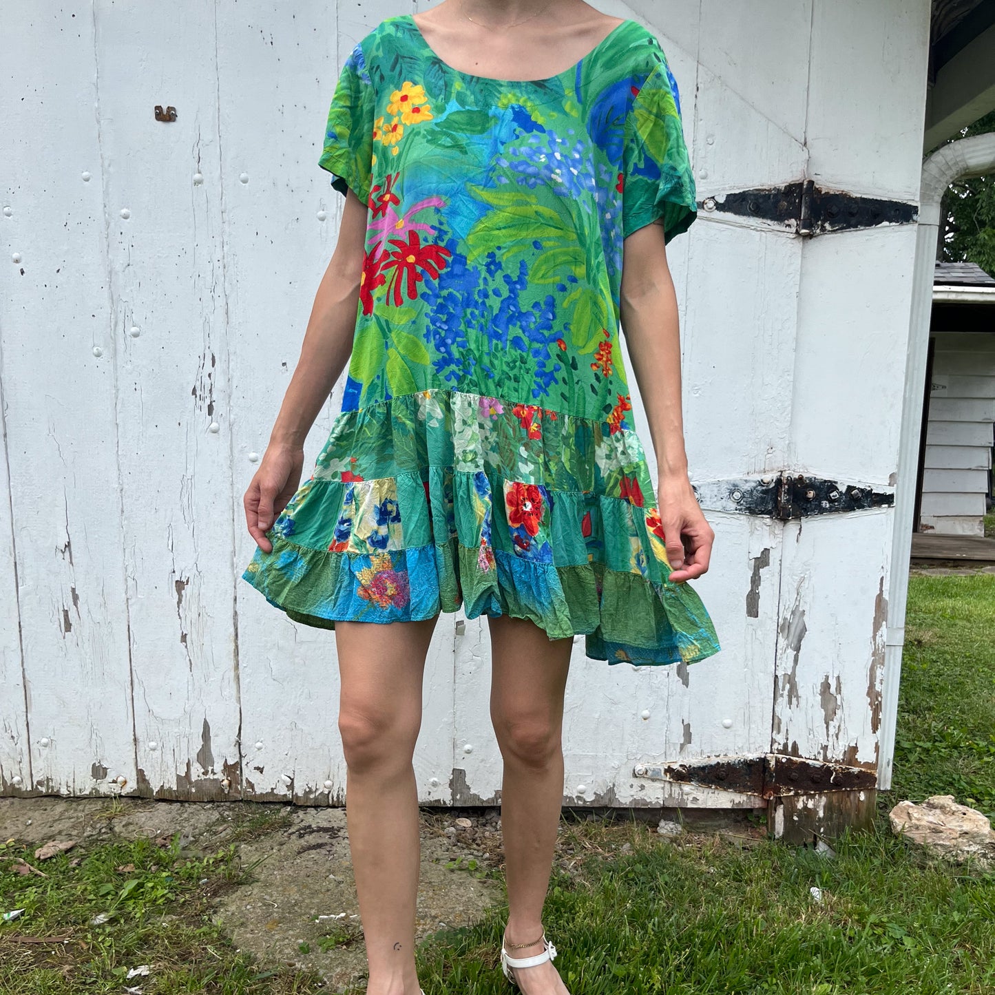 1990's Floral Mini Dress