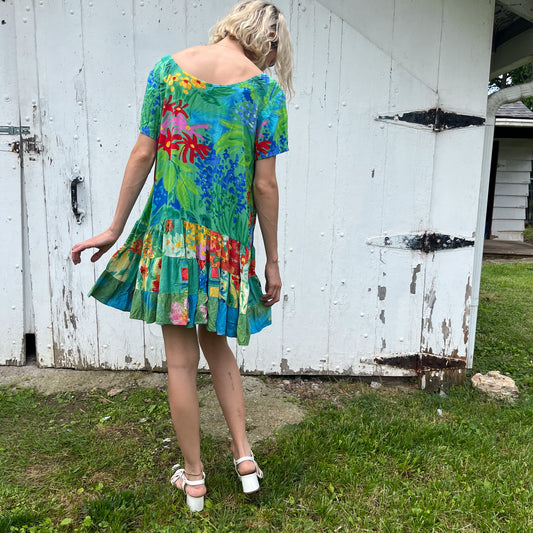 1990's Floral Mini Dress