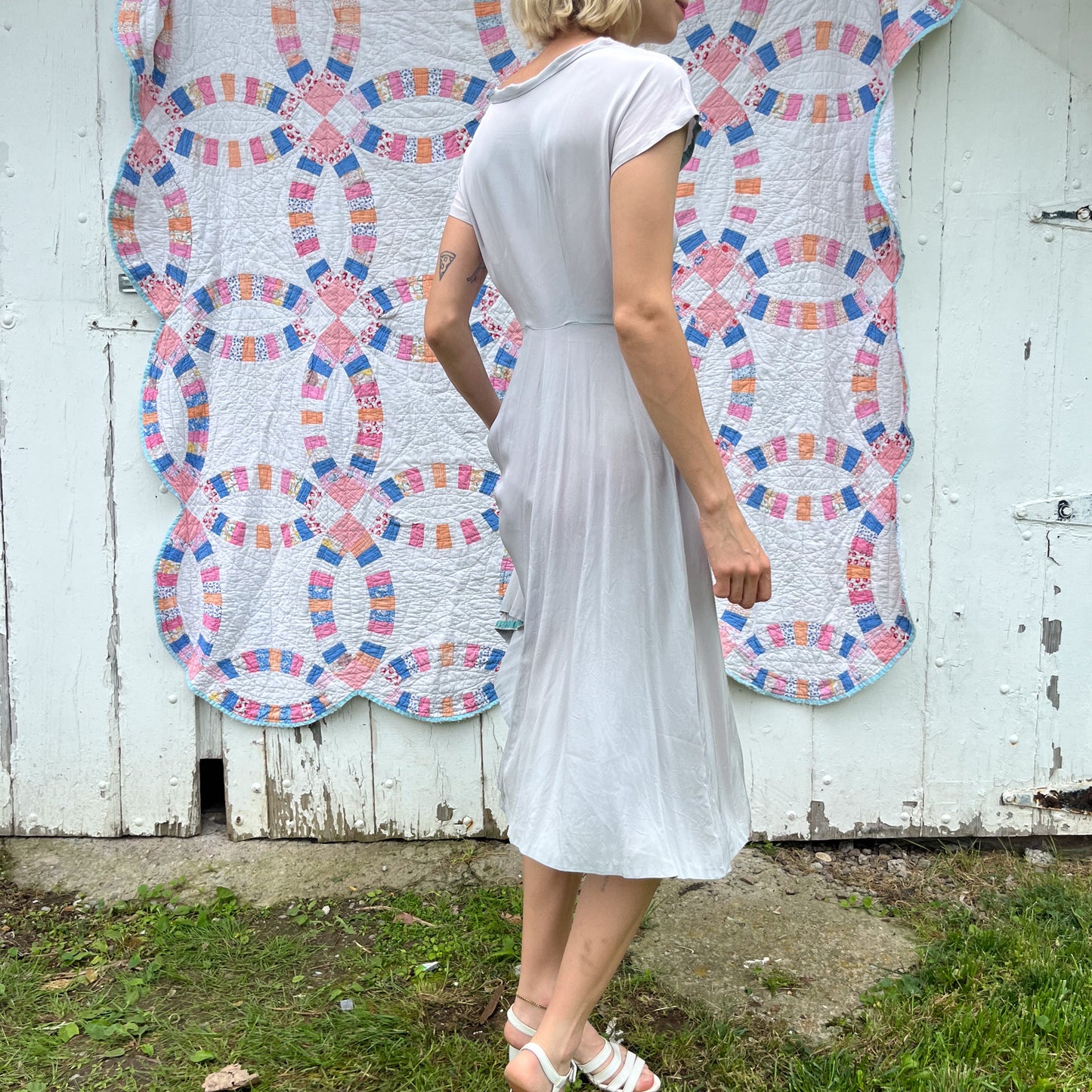 1960's Handmade Silk Dress