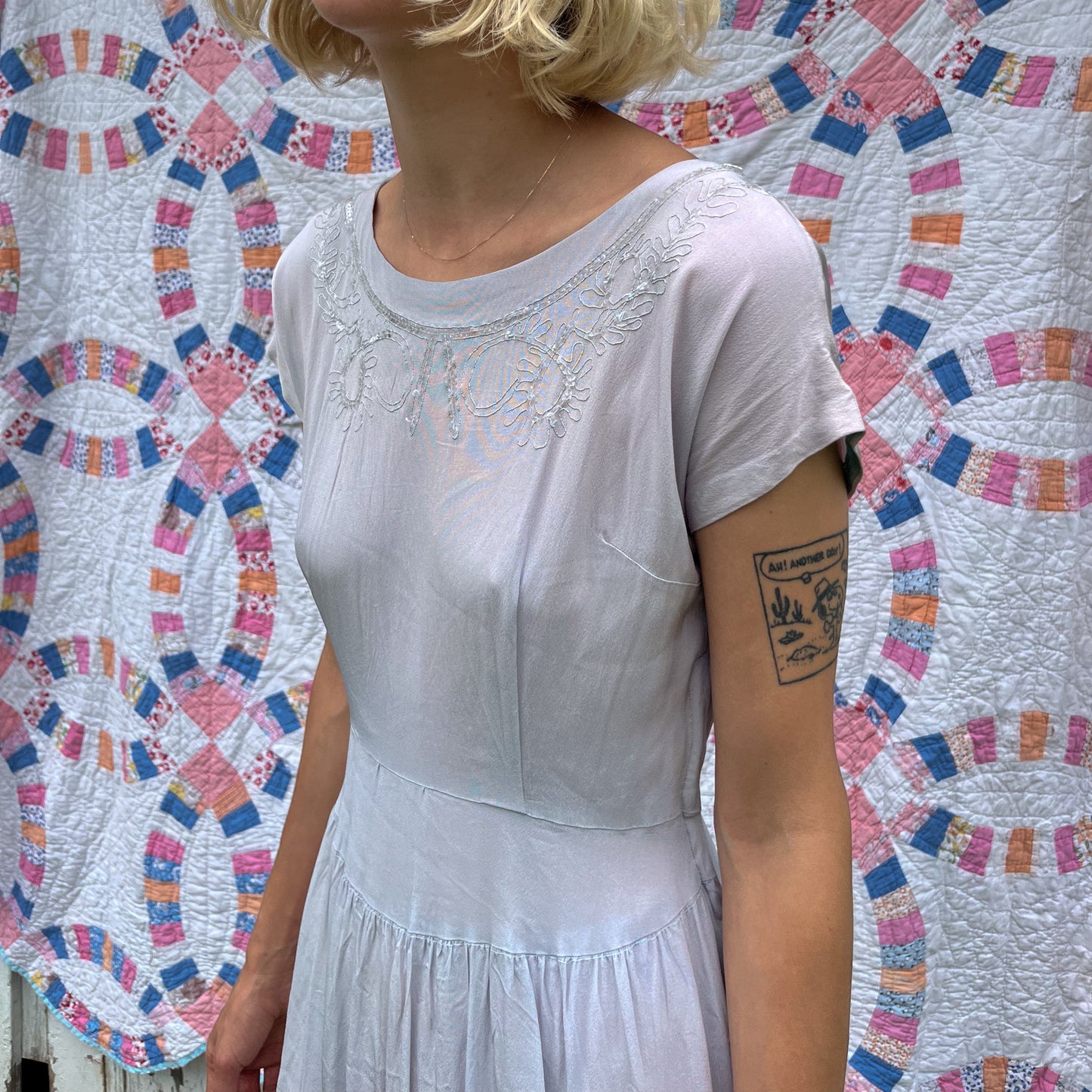 1960's Handmade Silk Dress