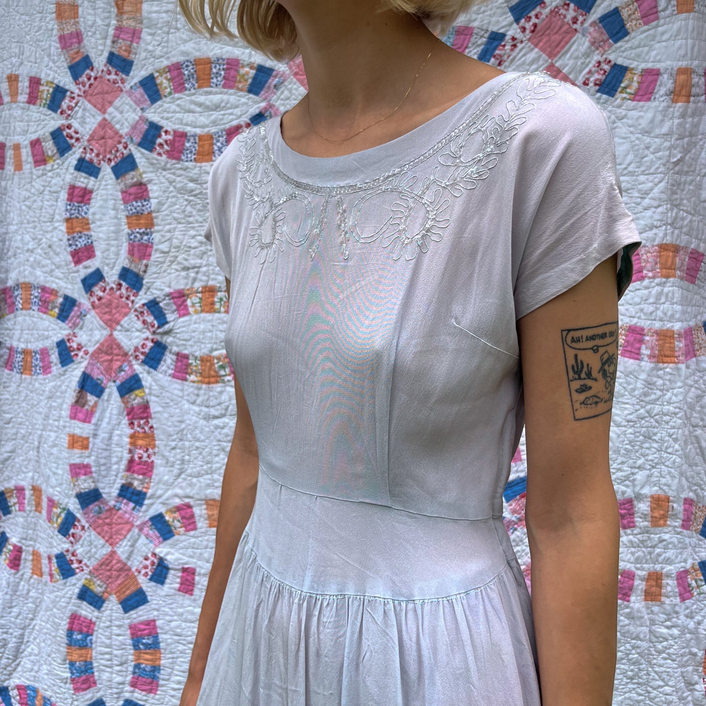 1960's Handmade Silk Dress