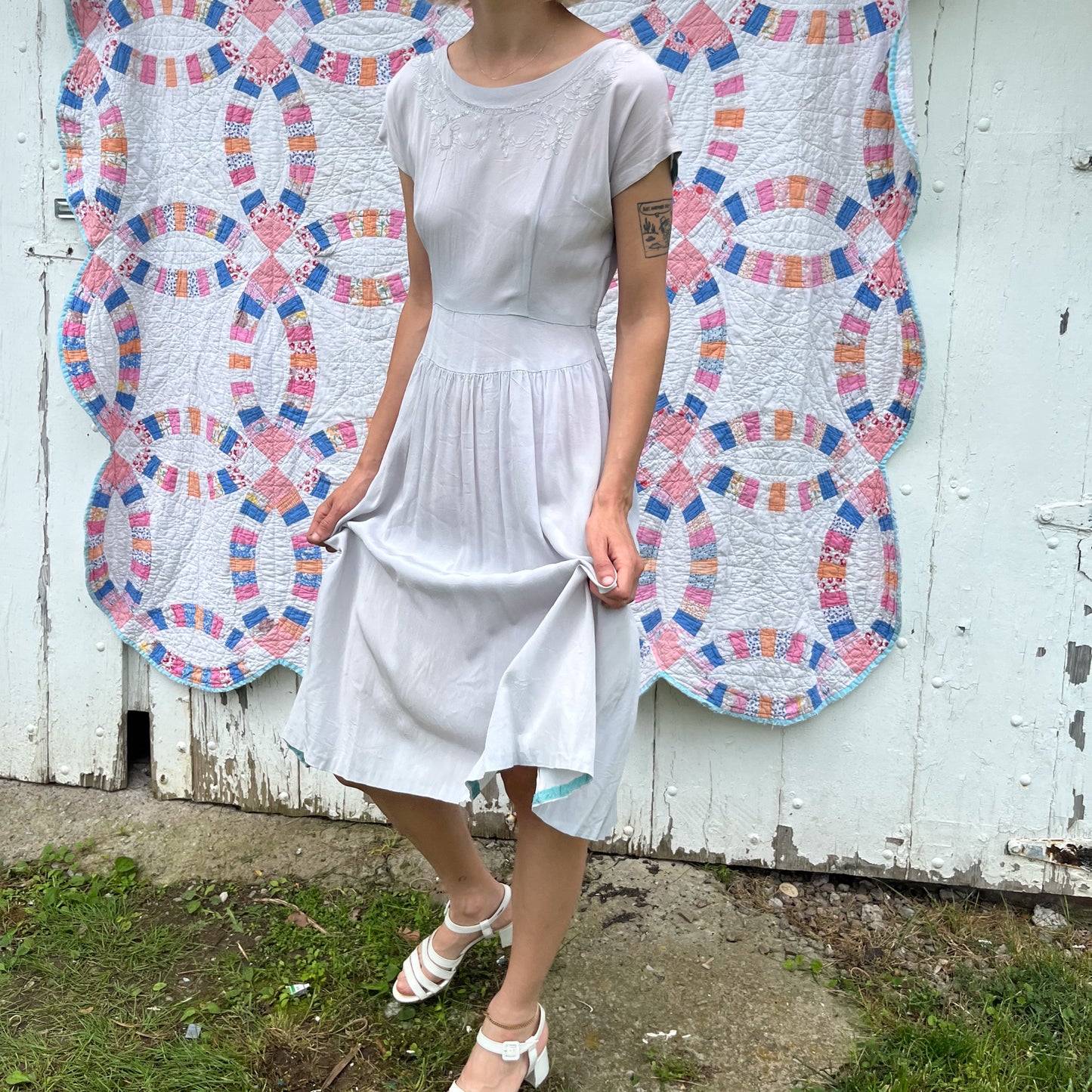 1960's Handmade Silk Dress