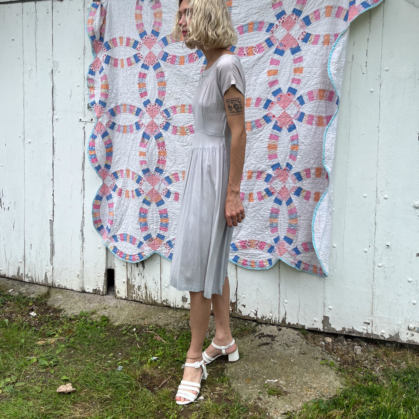 1960's Handmade Silk Dress