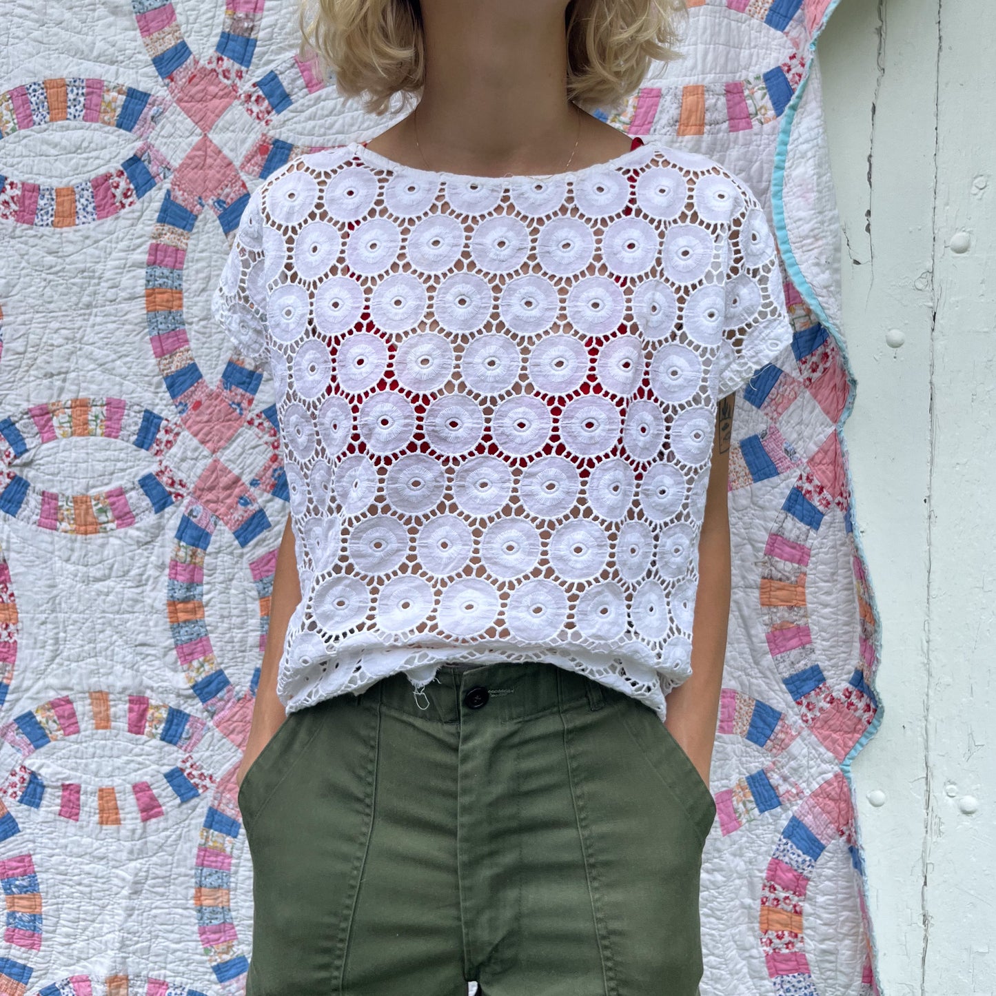 1990's Eyelet Blouse