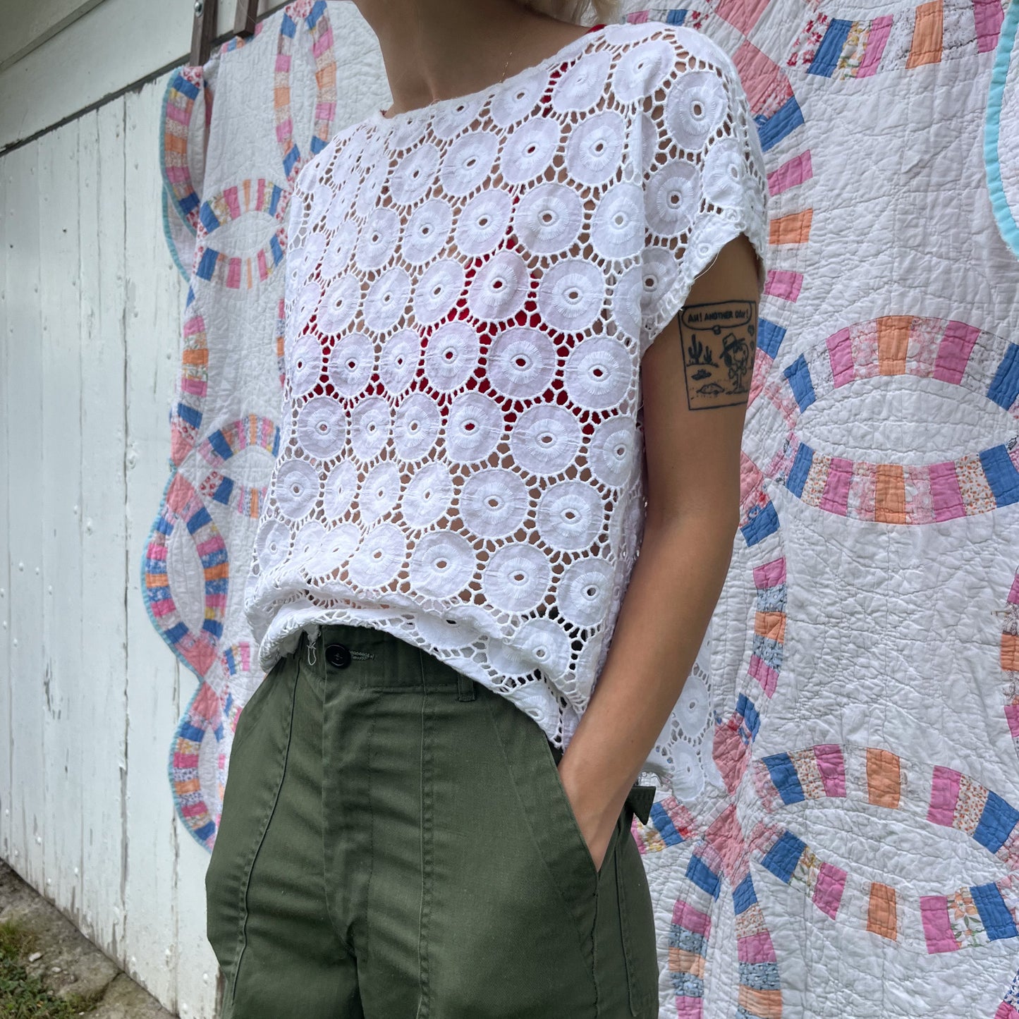 1990's Eyelet Blouse