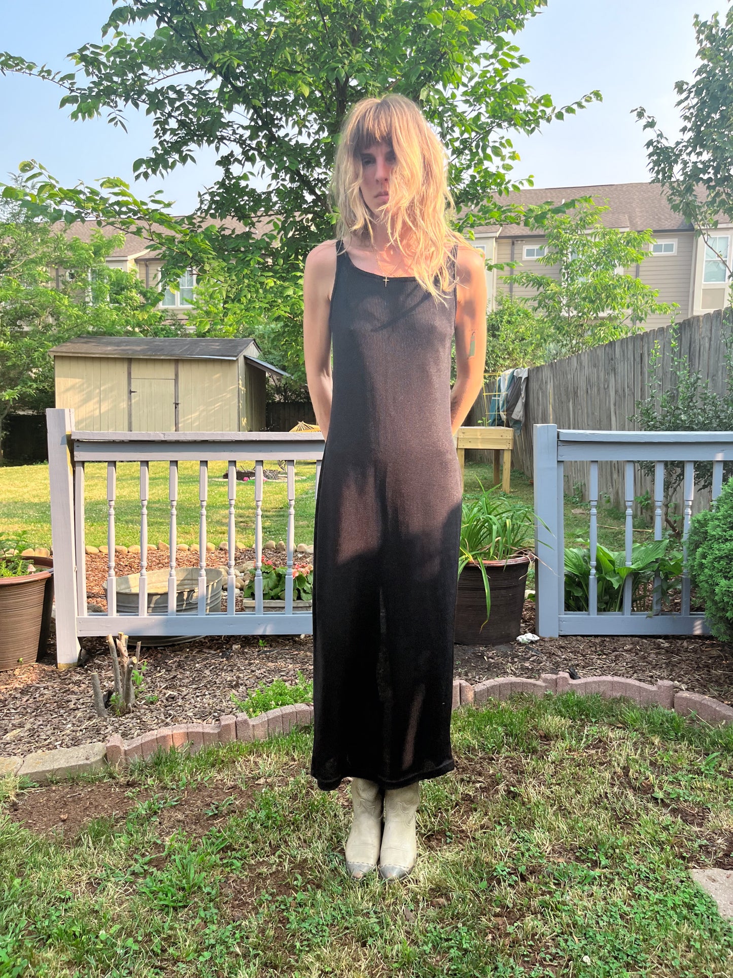 90's Black Maxi Dress