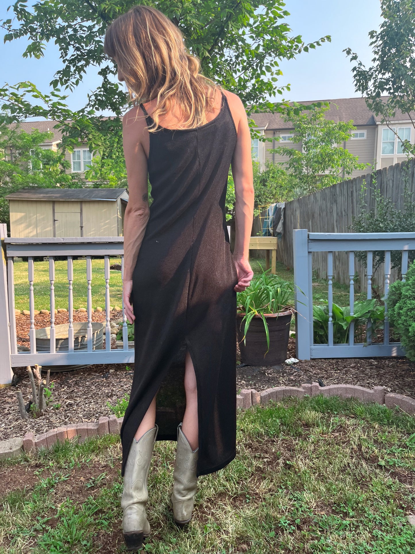 90's Black Maxi Dress