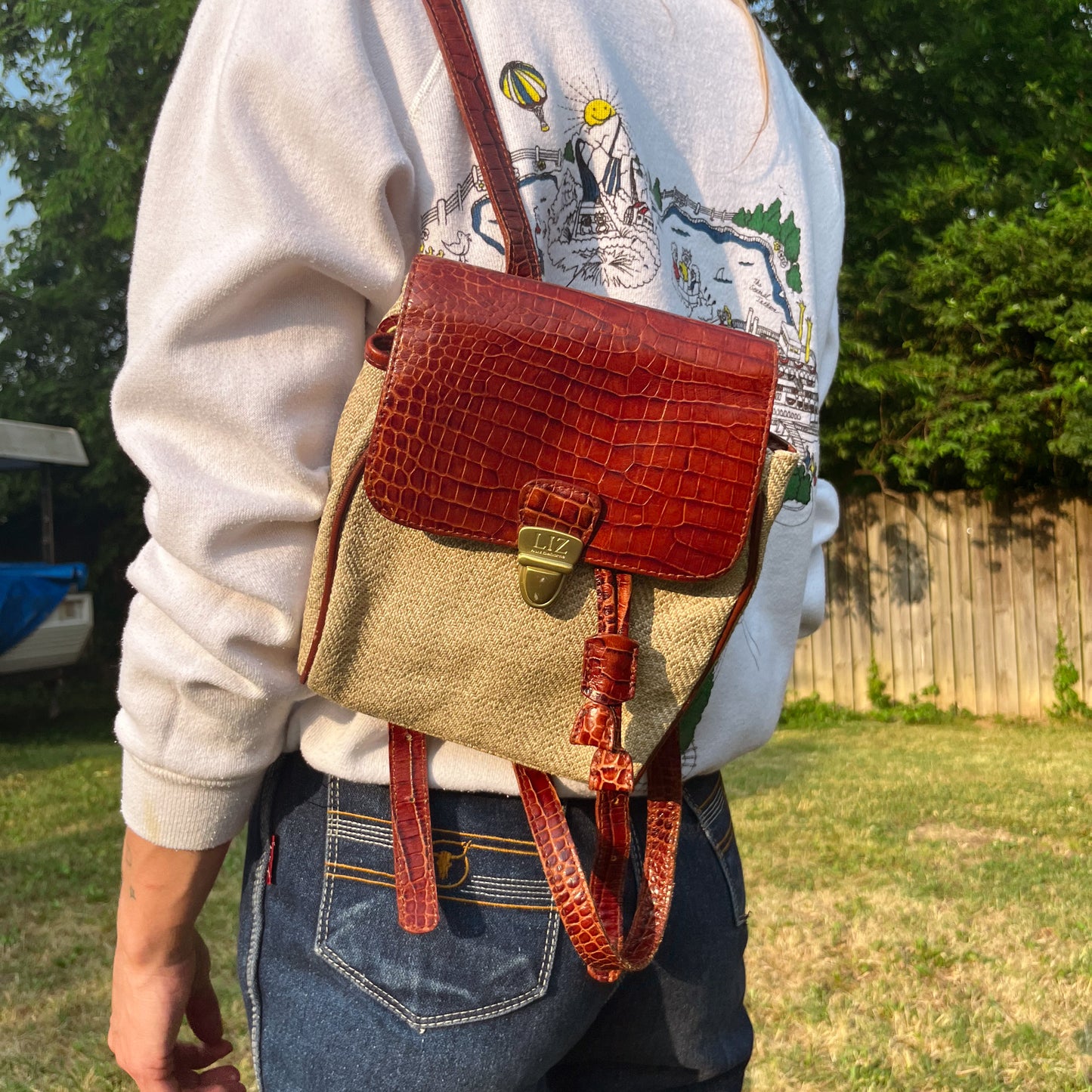 90's Liz Claiborne Mini Backpack