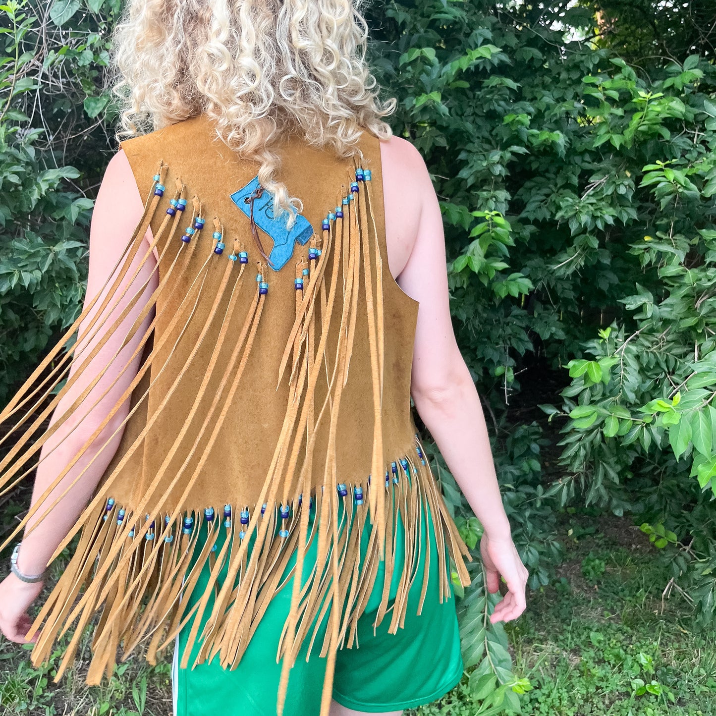 1970's Handmade Suede Tassle Vest