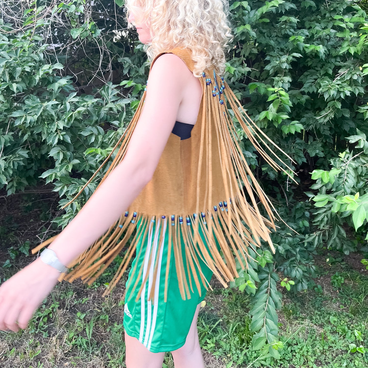 1970's Handmade Suede Tassle Vest