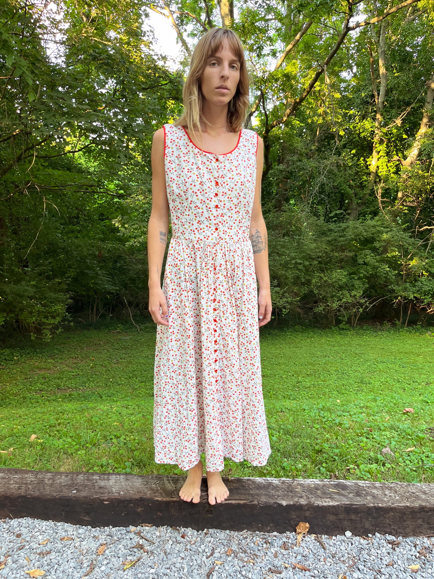 1970's Handmade Cherry Dress