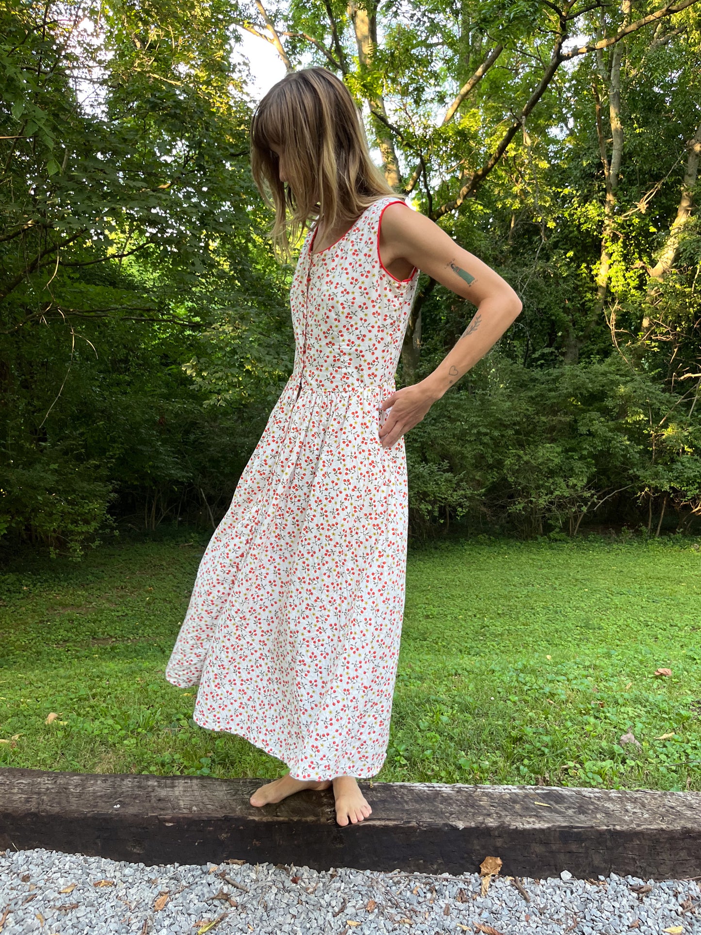 1970's Handmade Cherry Dress