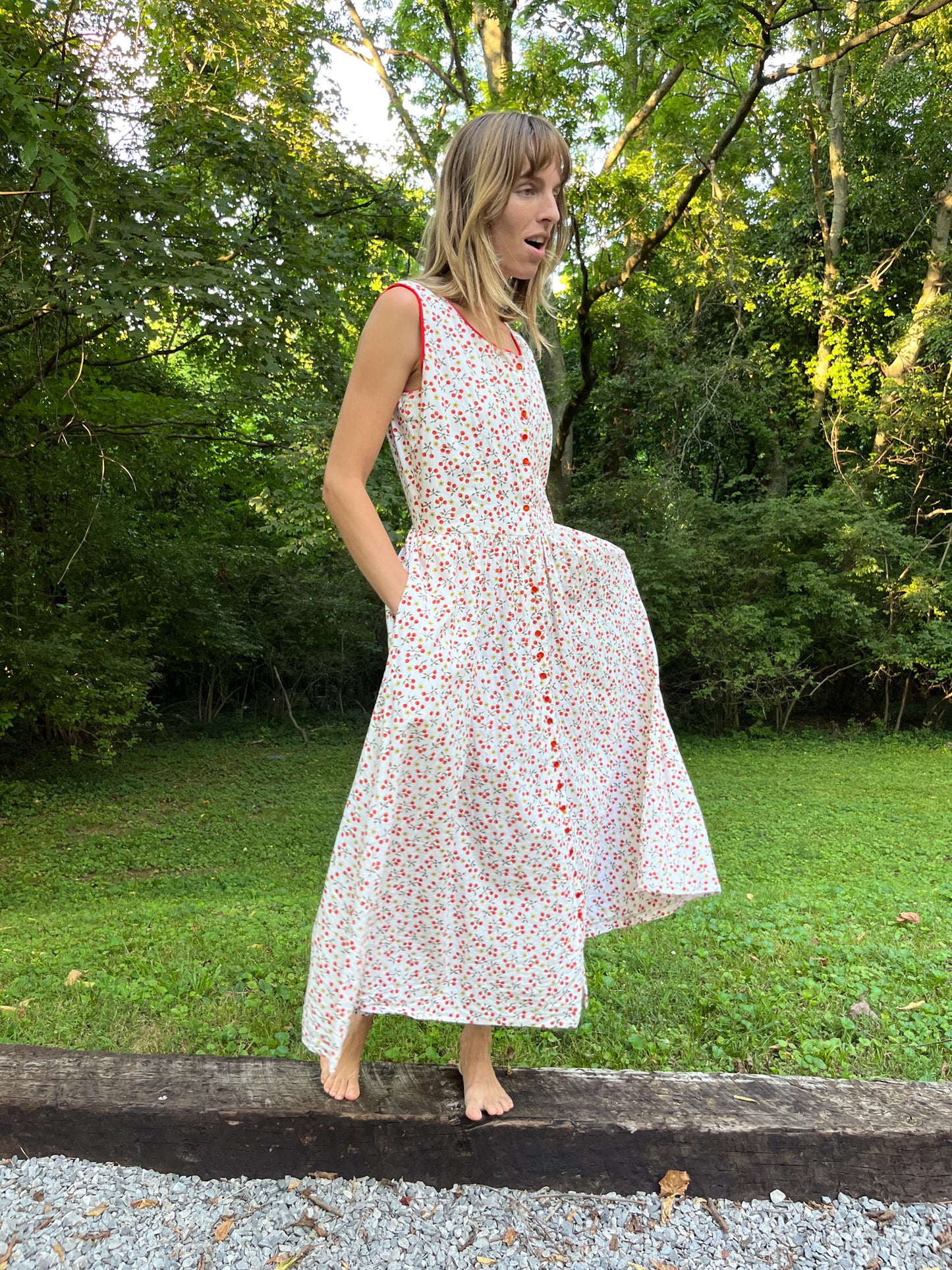 1970's Handmade Cherry Dress