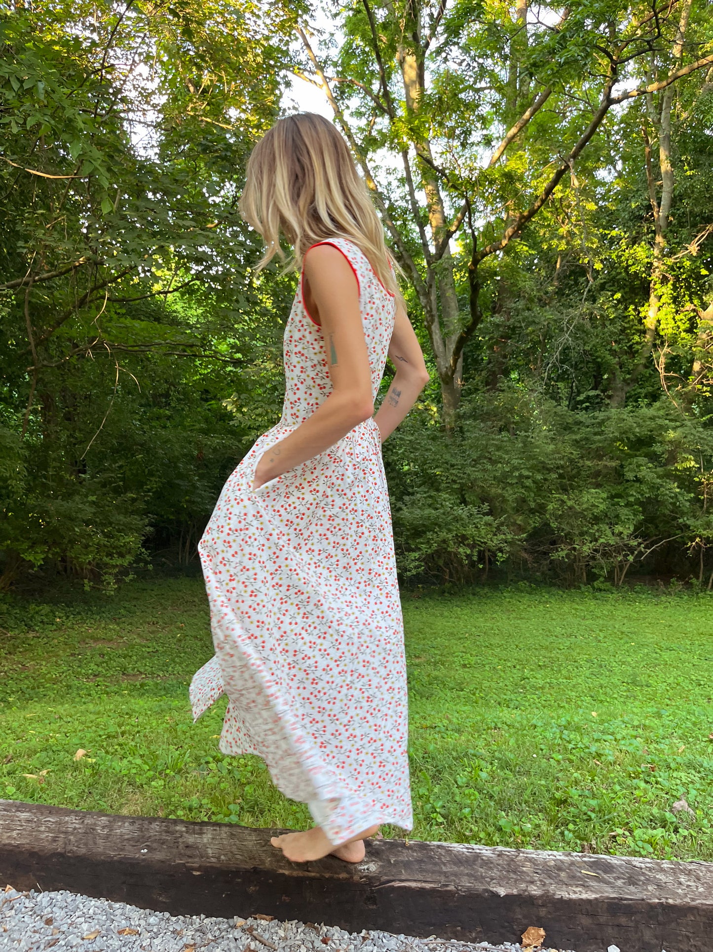 1970's Handmade Cherry Dress