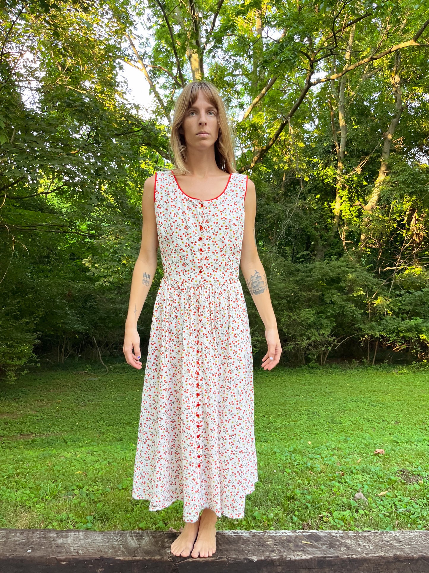 1970's Handmade Cherry Dress