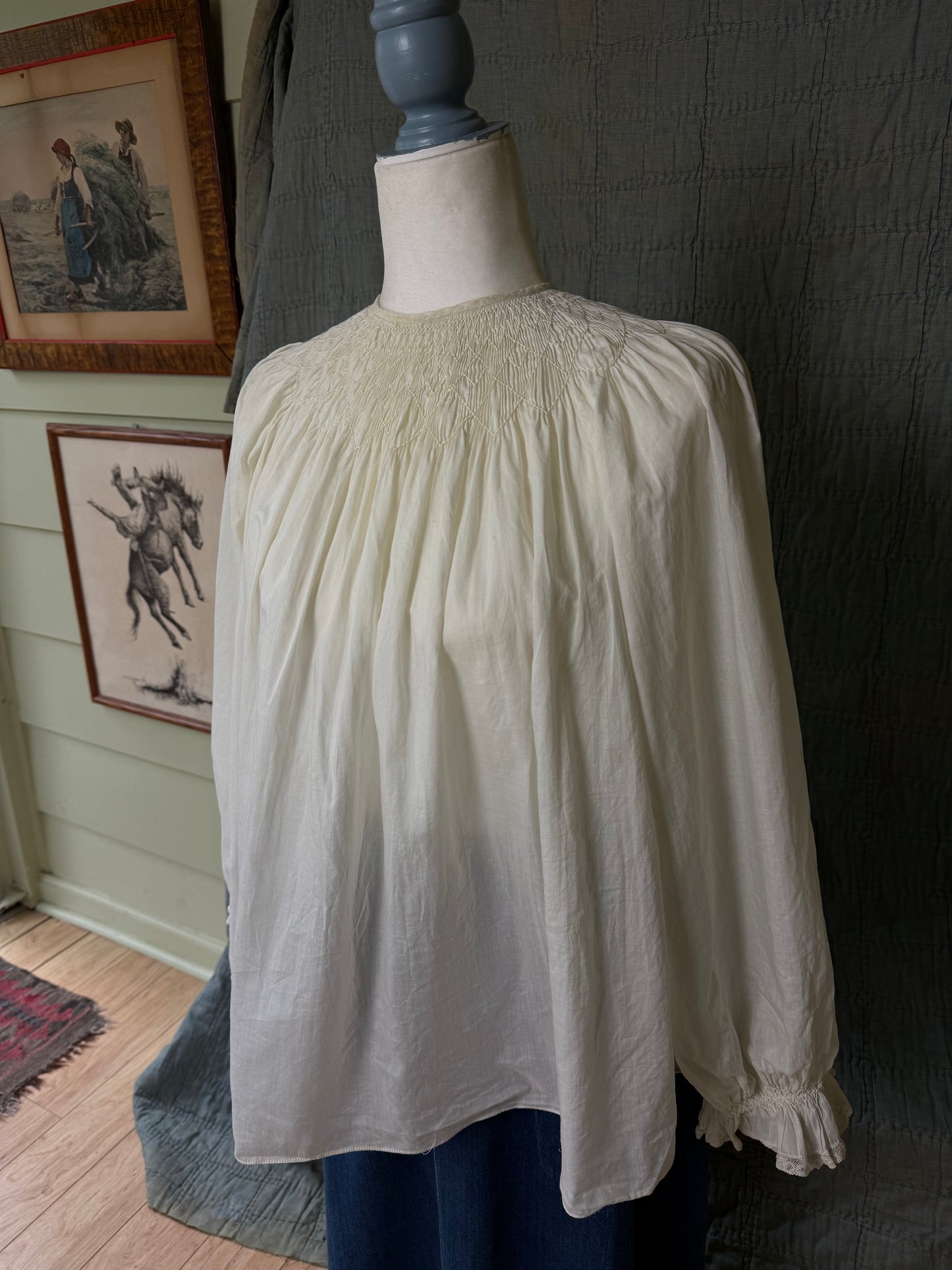 1940's Smocked Blouse