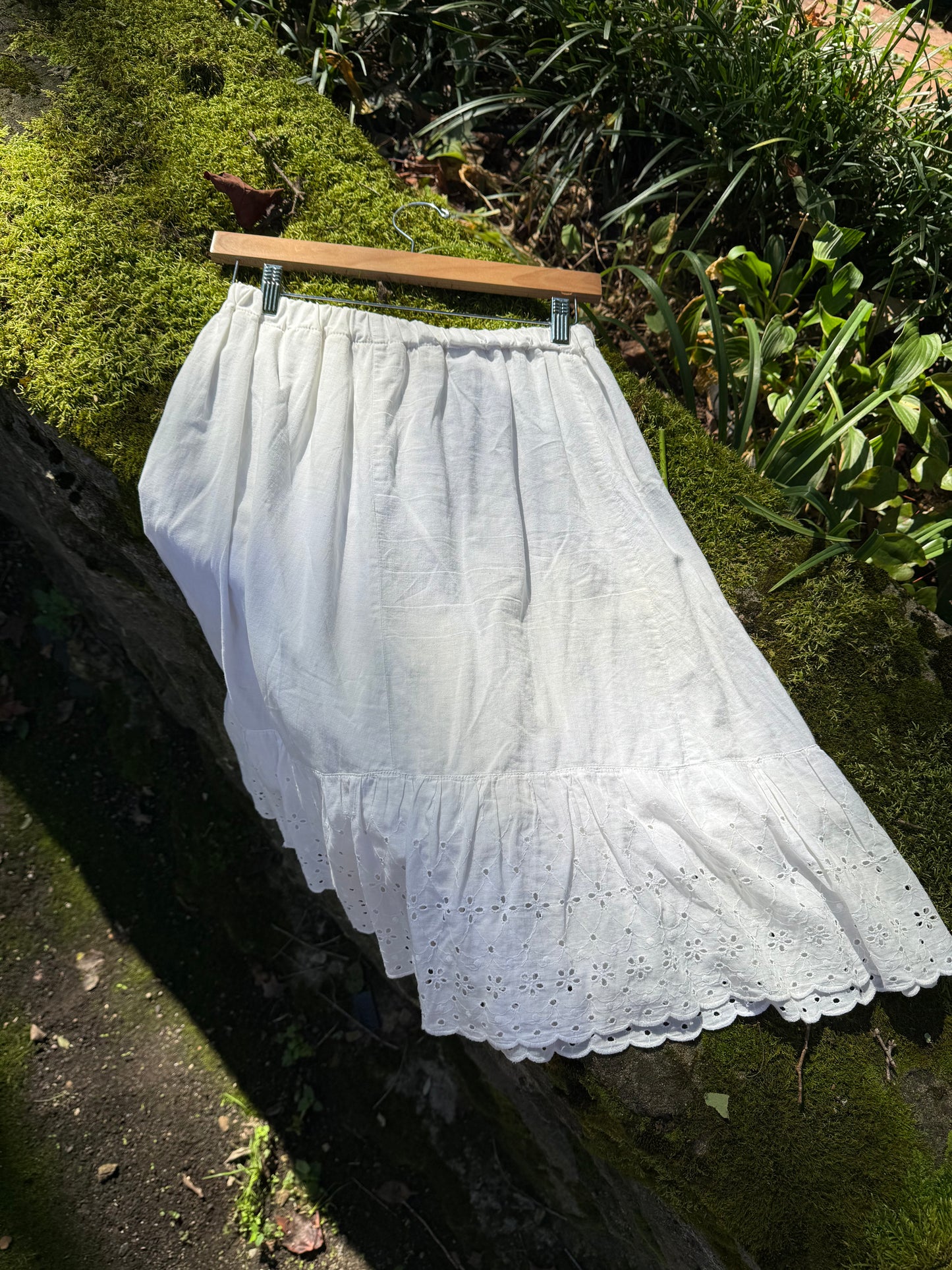 Handmade 1970's White Lace Skirt