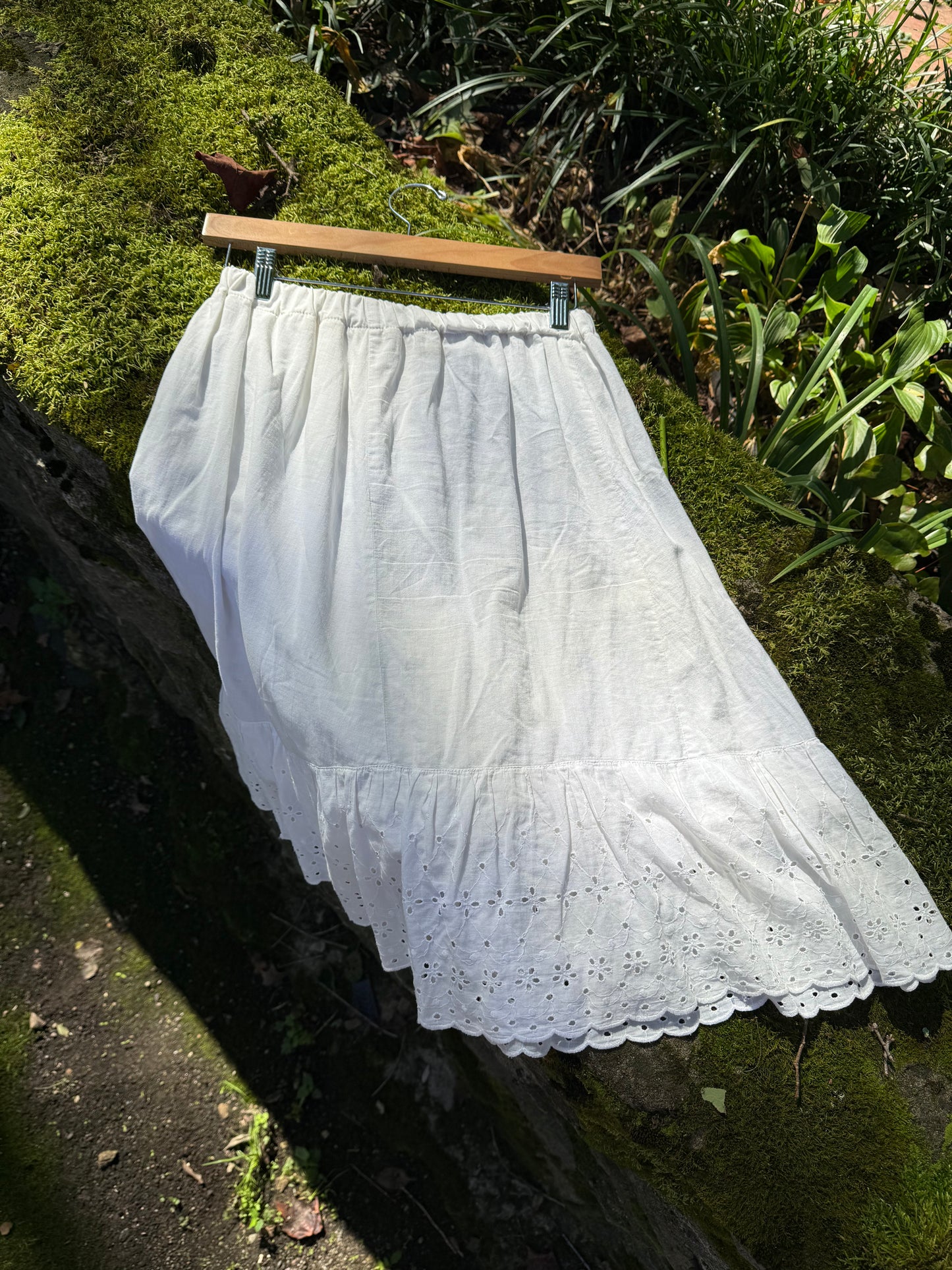 Handmade 1970's White Lace Skirt