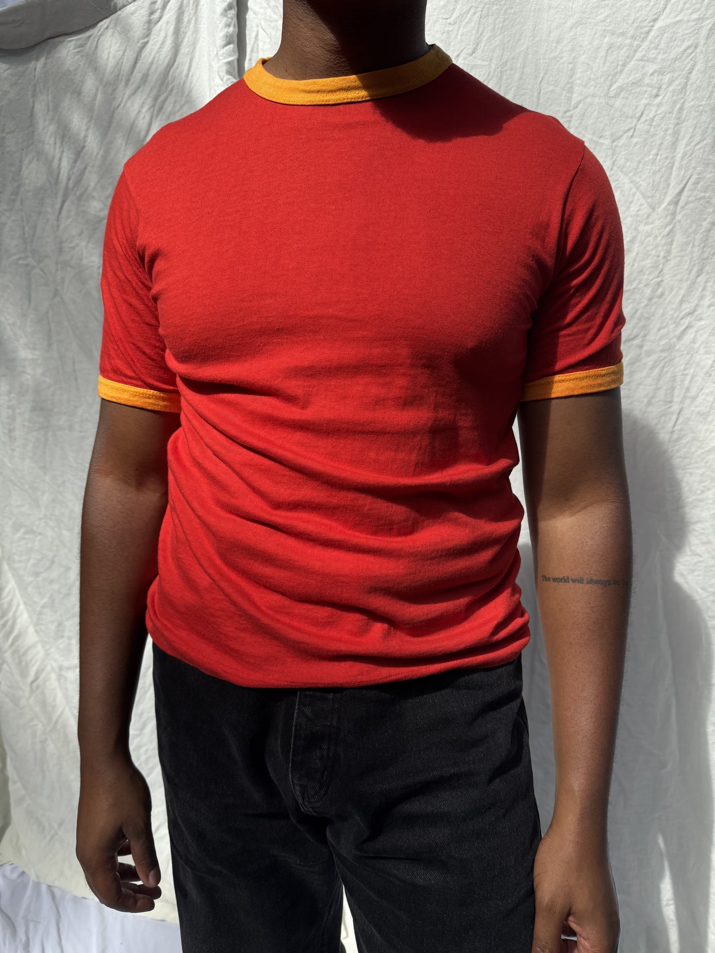 60's Red Overdyed Ringer Tee