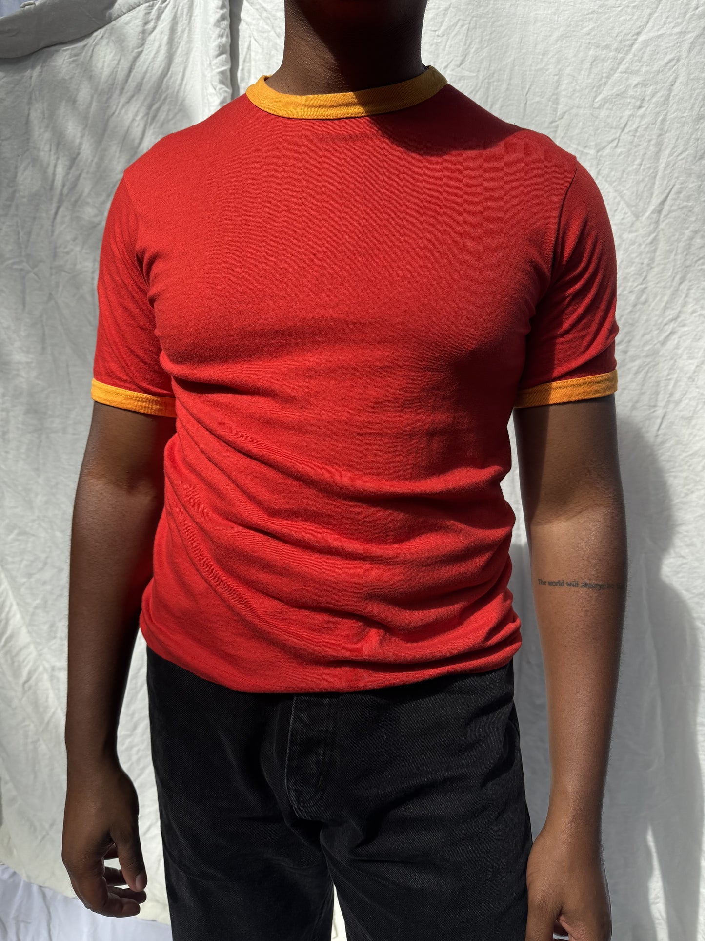 60's Red Overdyed Ringer Tee