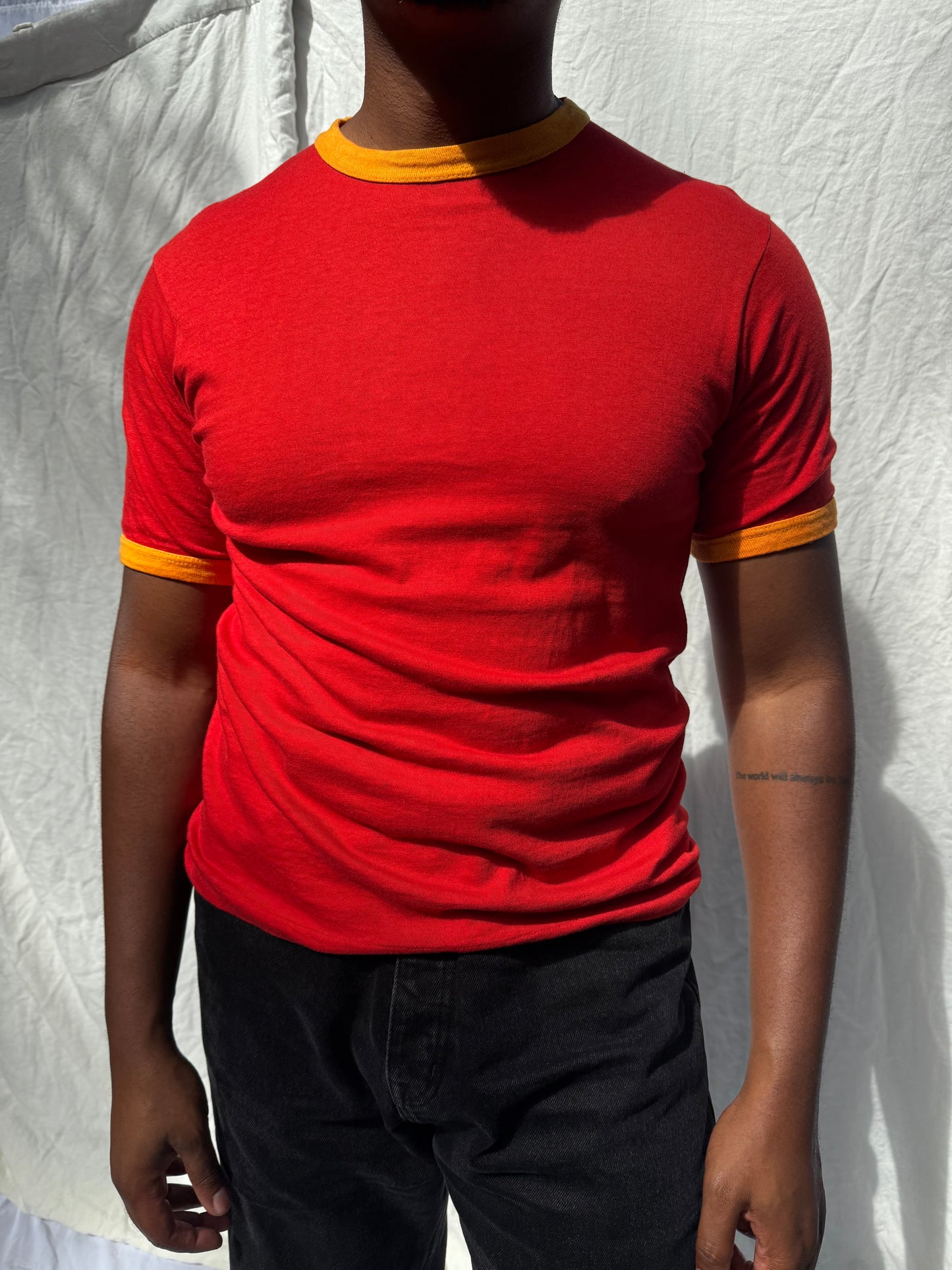 60's Red Overdyed Ringer Tee