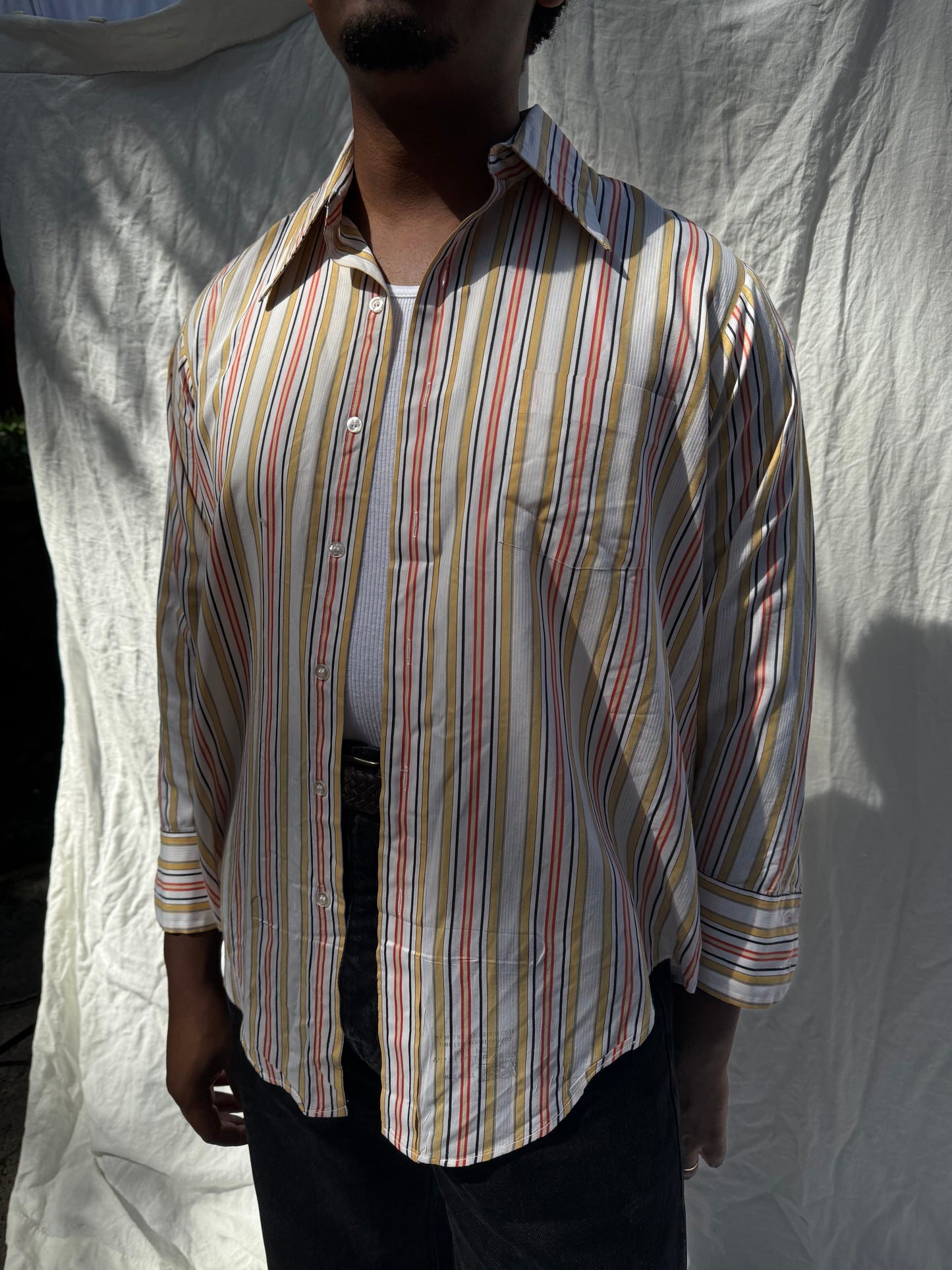 1970's Striped Button Down