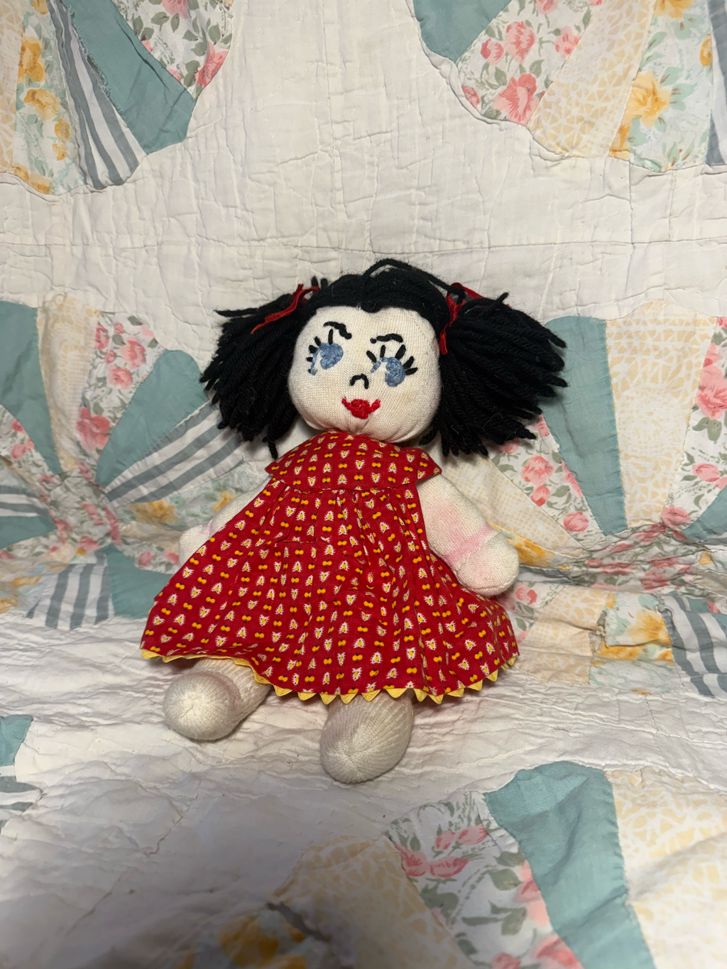 Vintage Handmade Folk Art Sock Doll