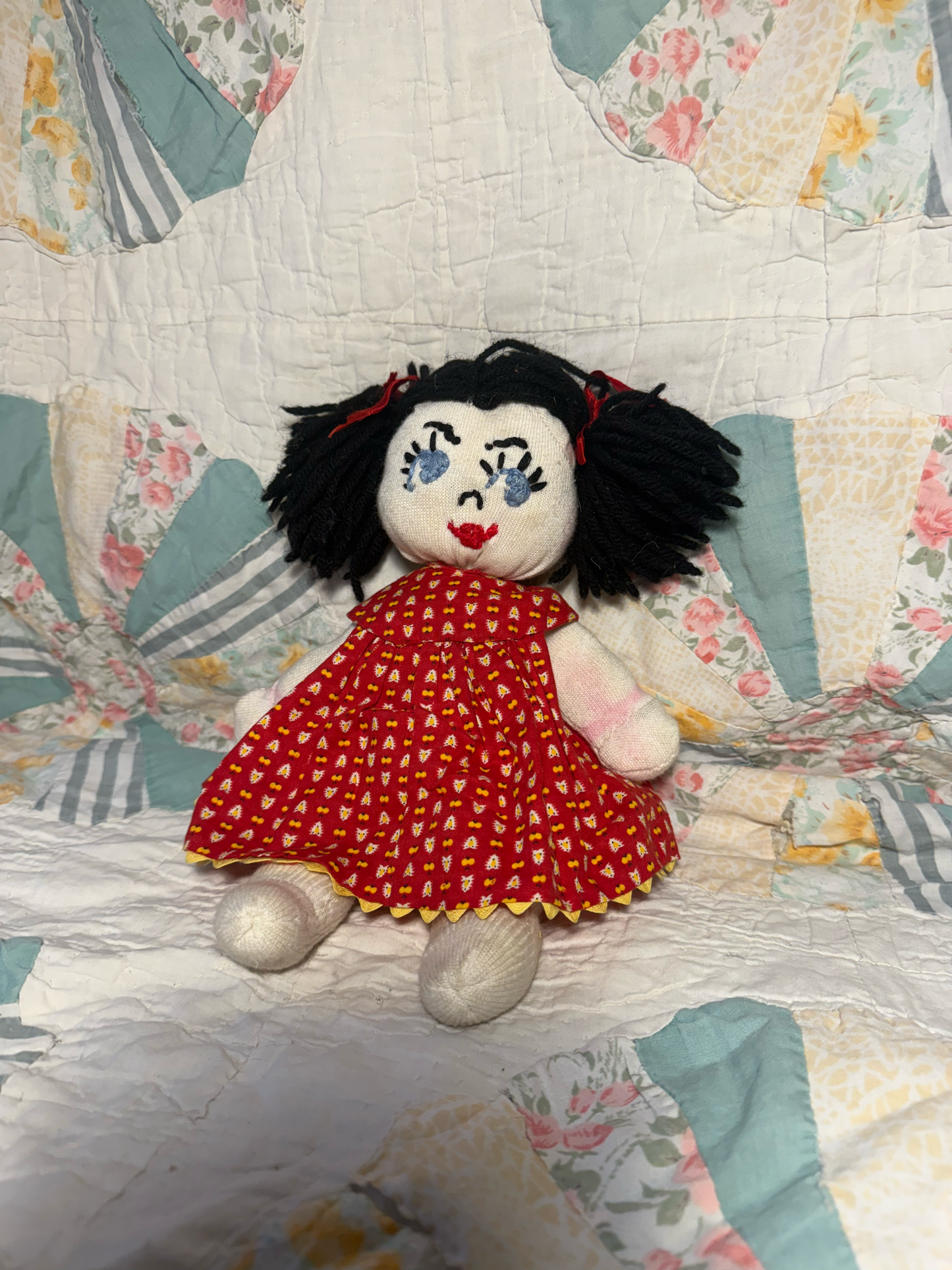 Vintage Handmade Folk Art Sock Doll