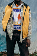 Y2K Safety Yellow Fleece Zip Up Vest