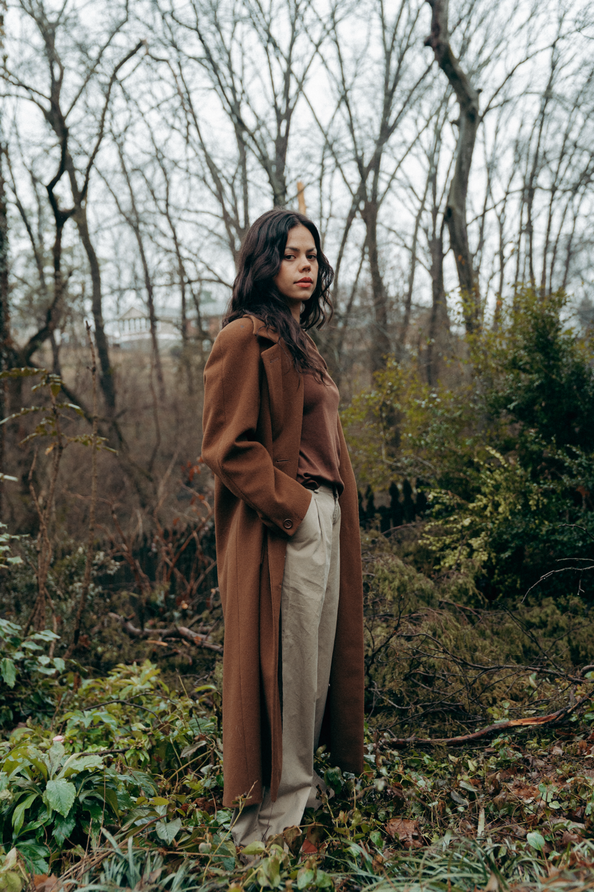 1980's Wool Chocolate Brown Trench Coat