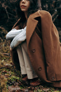 1980's Wool Chocolate Brown Trench Coat