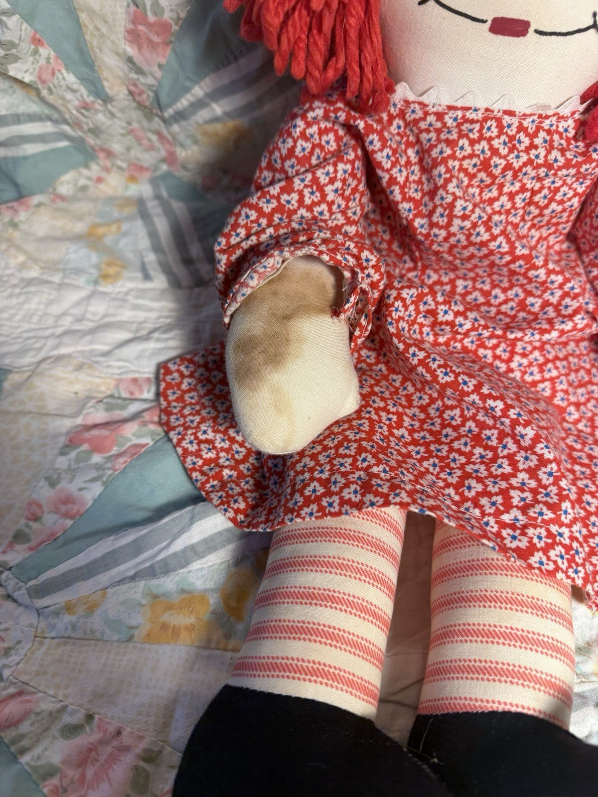 Vintage Raggedy Ann Cloth Doll