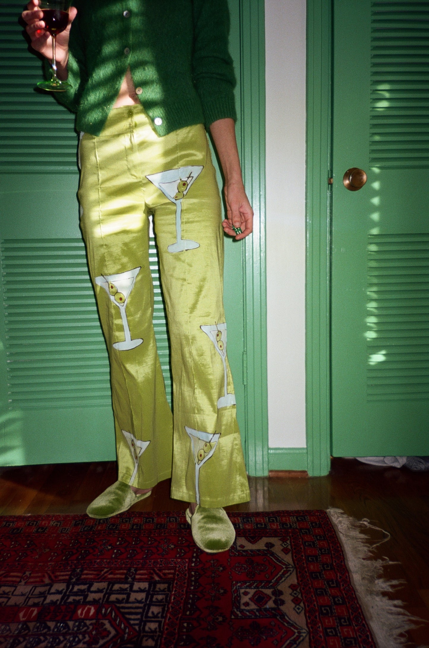 Martini Silky Chartreuse Pants