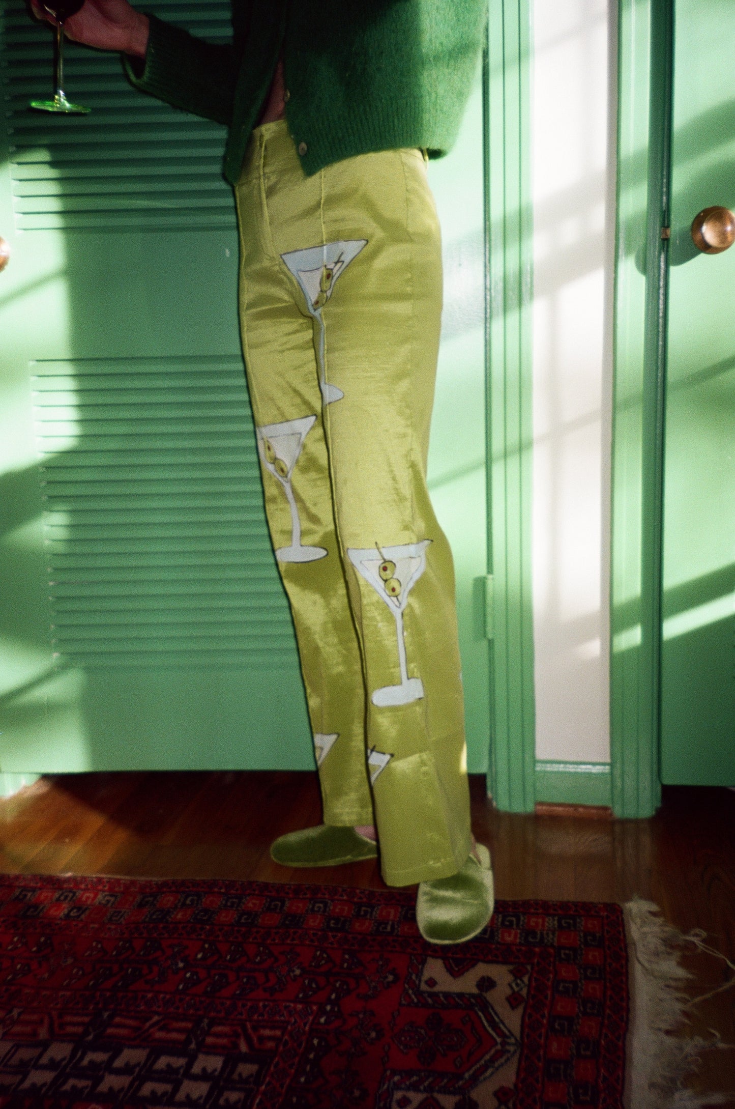 Martini Silky Chartreuse Pants